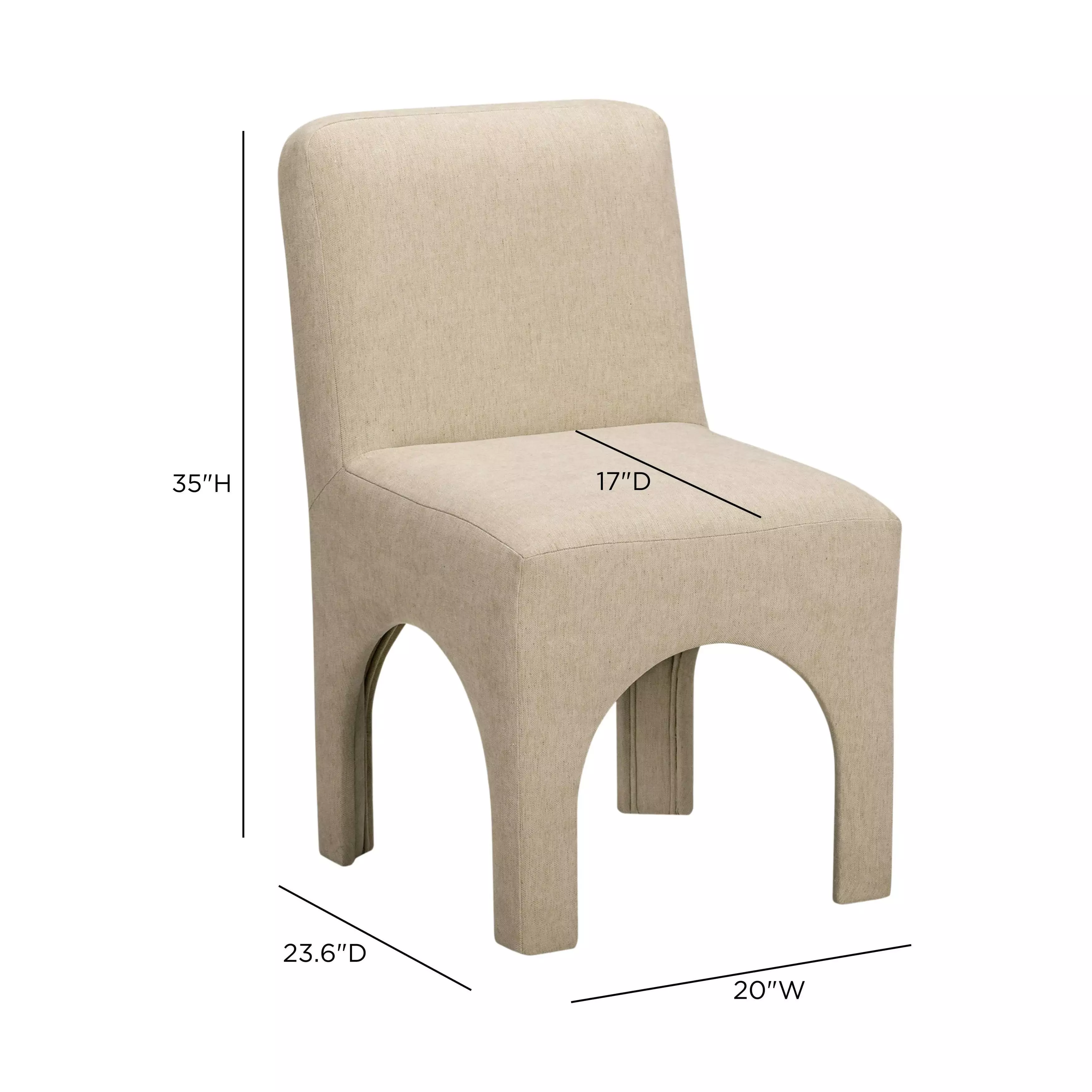 Tomlin Tan Performance Chenille Upholstered Dining Chair