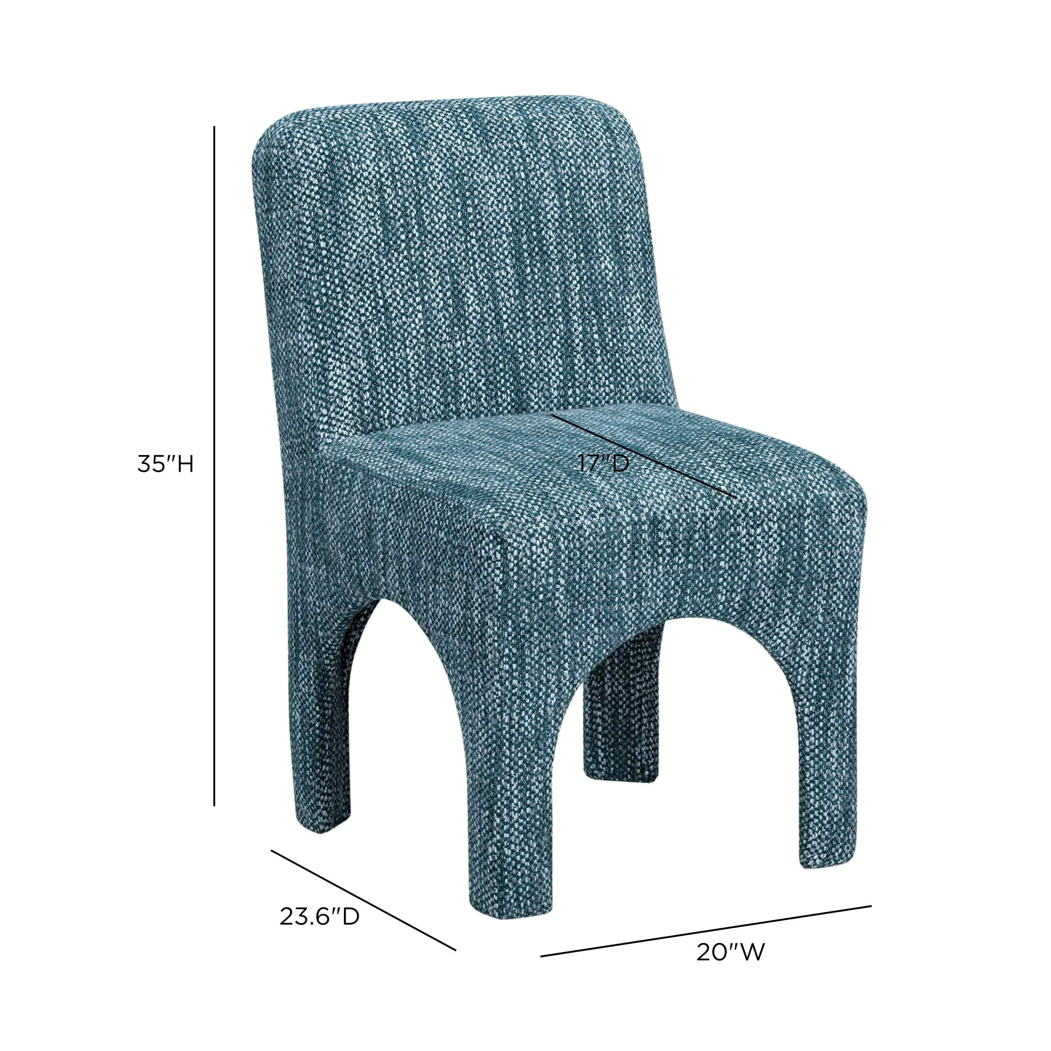 Tomlin Teal Performance Chenille Upholstered Dining Chair