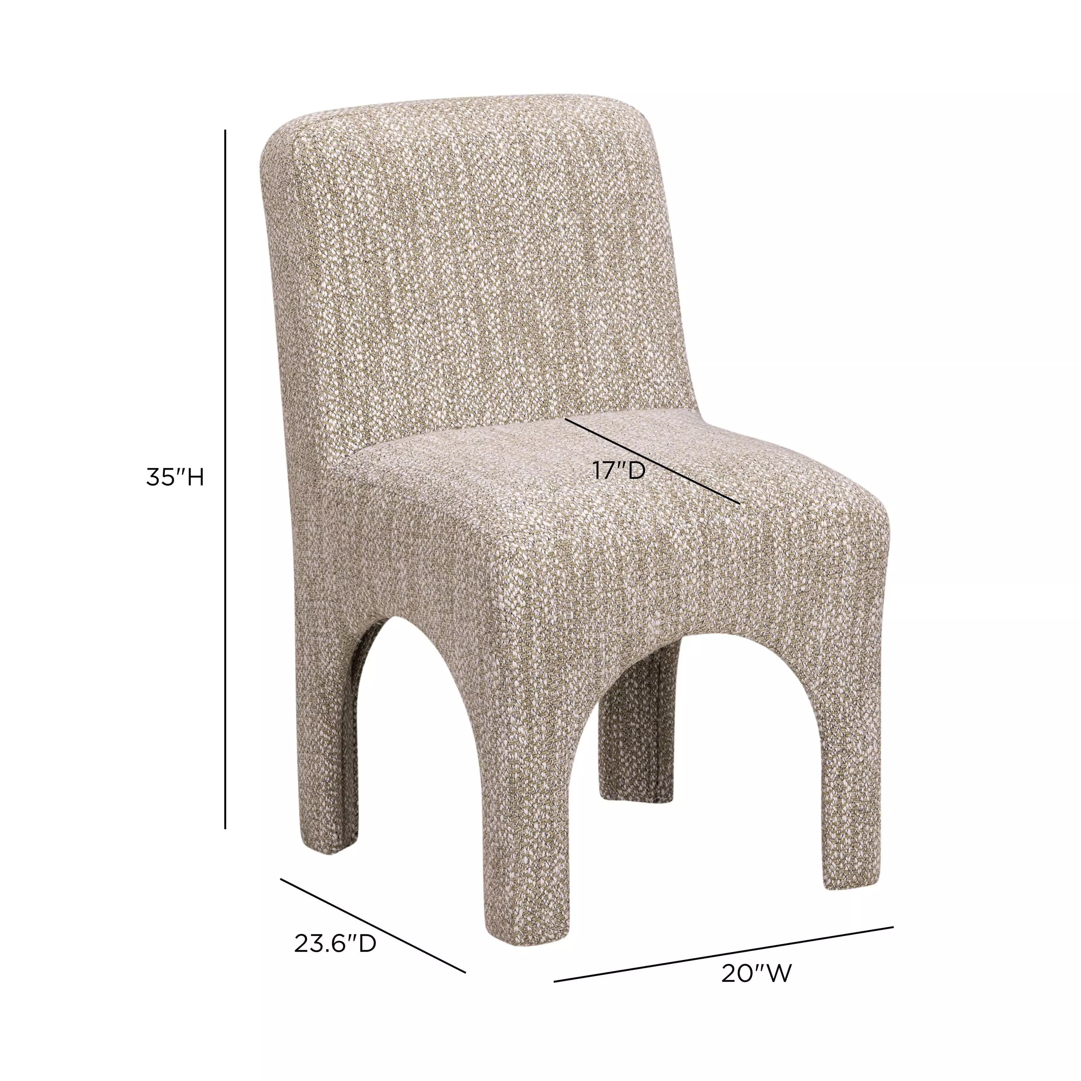 Tomlin Beige Performance Chenille Upholstered Dining Chair