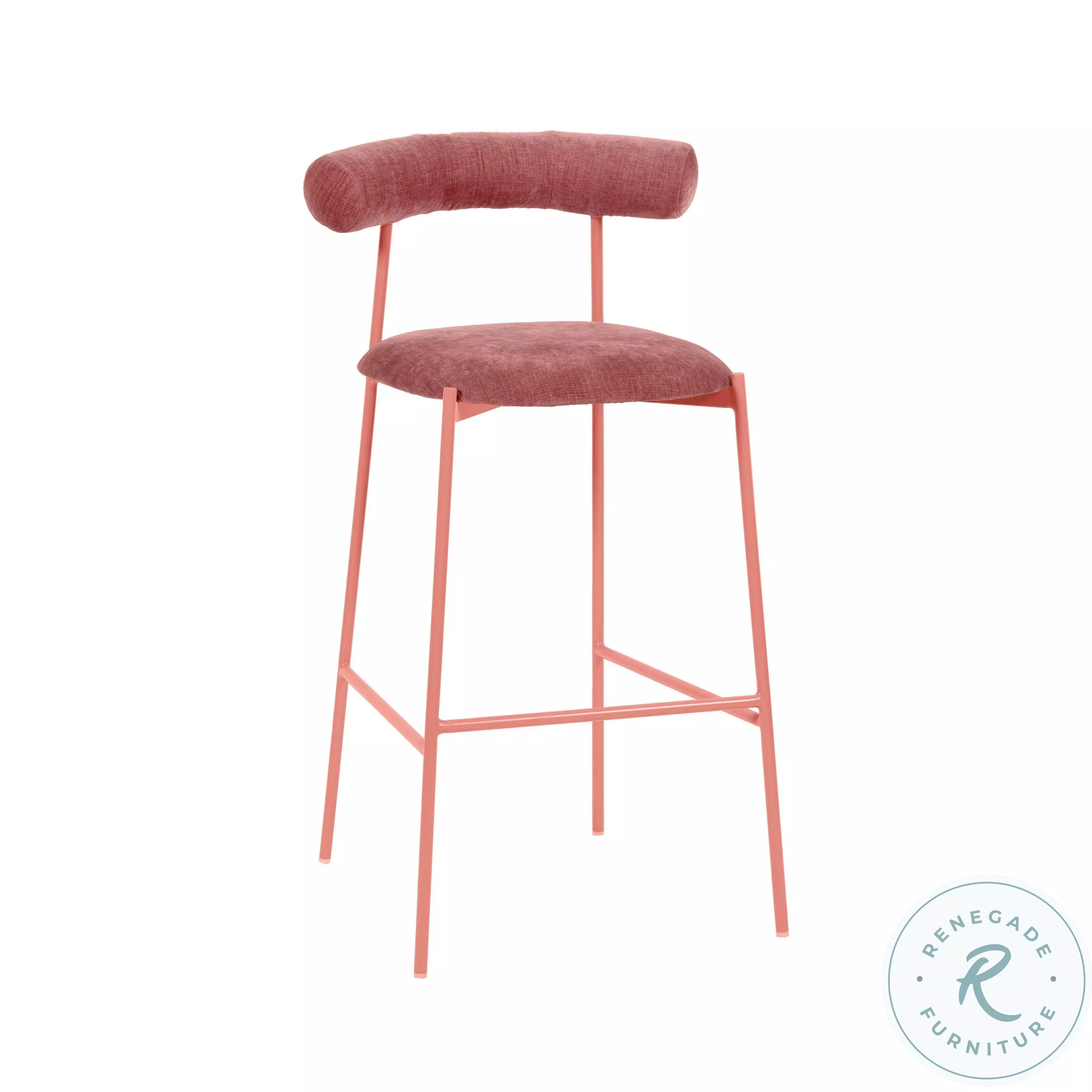 Liliana Mauve Velvet Bar Stool From TOV Coleman Furniture