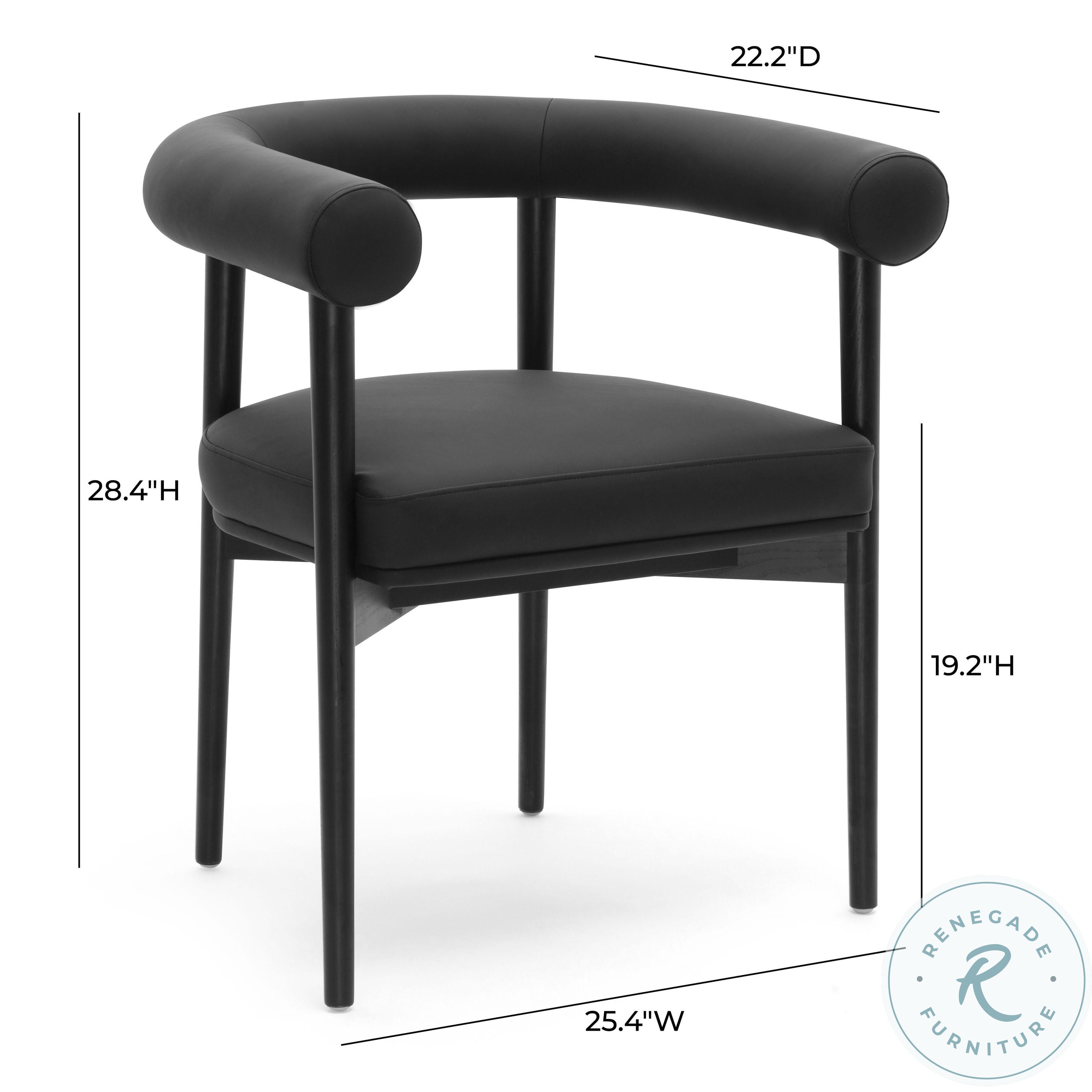 Spara Black Performance Vegan Leather Dining Chair