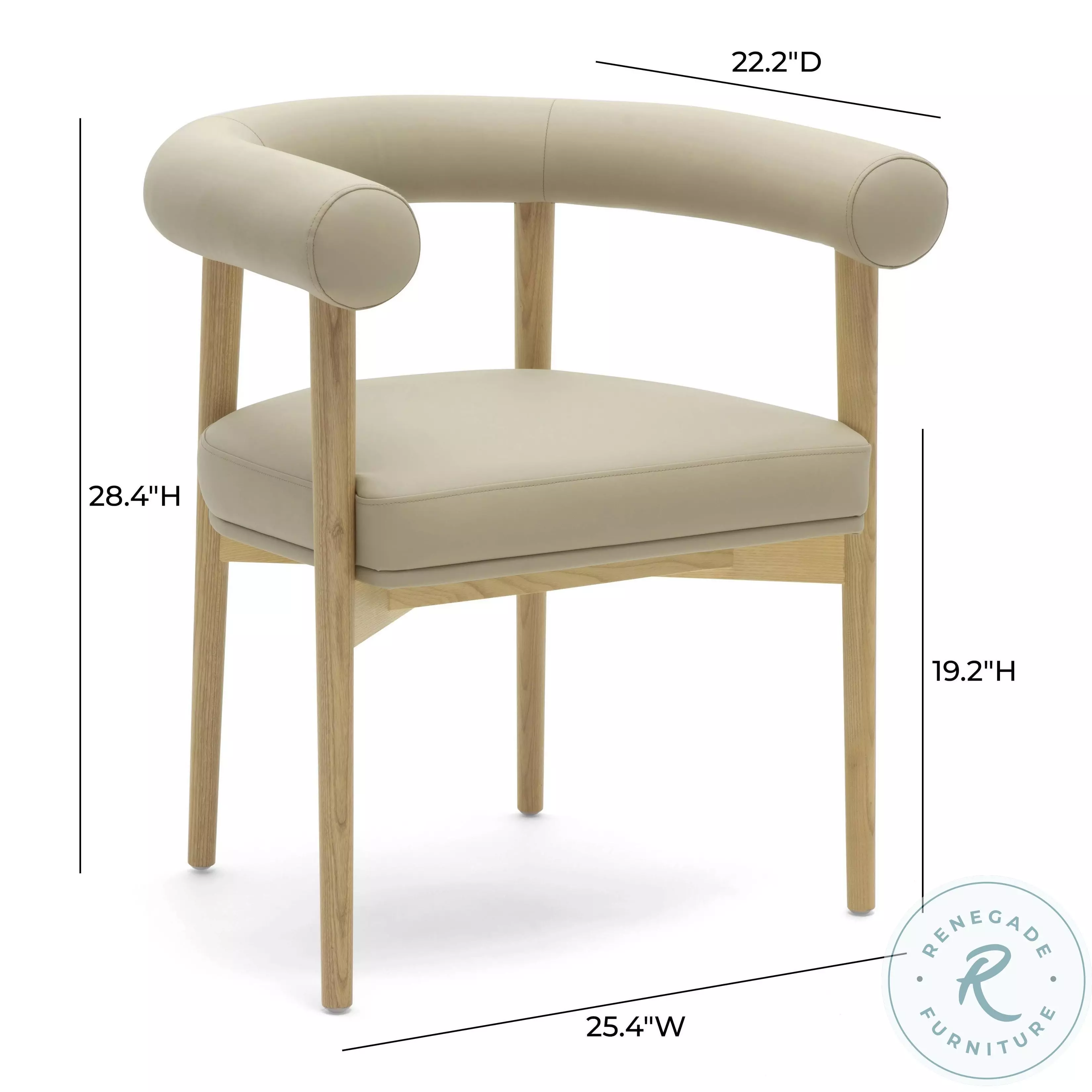 Spara Taupe Performance Vegan Leather Dining Chair