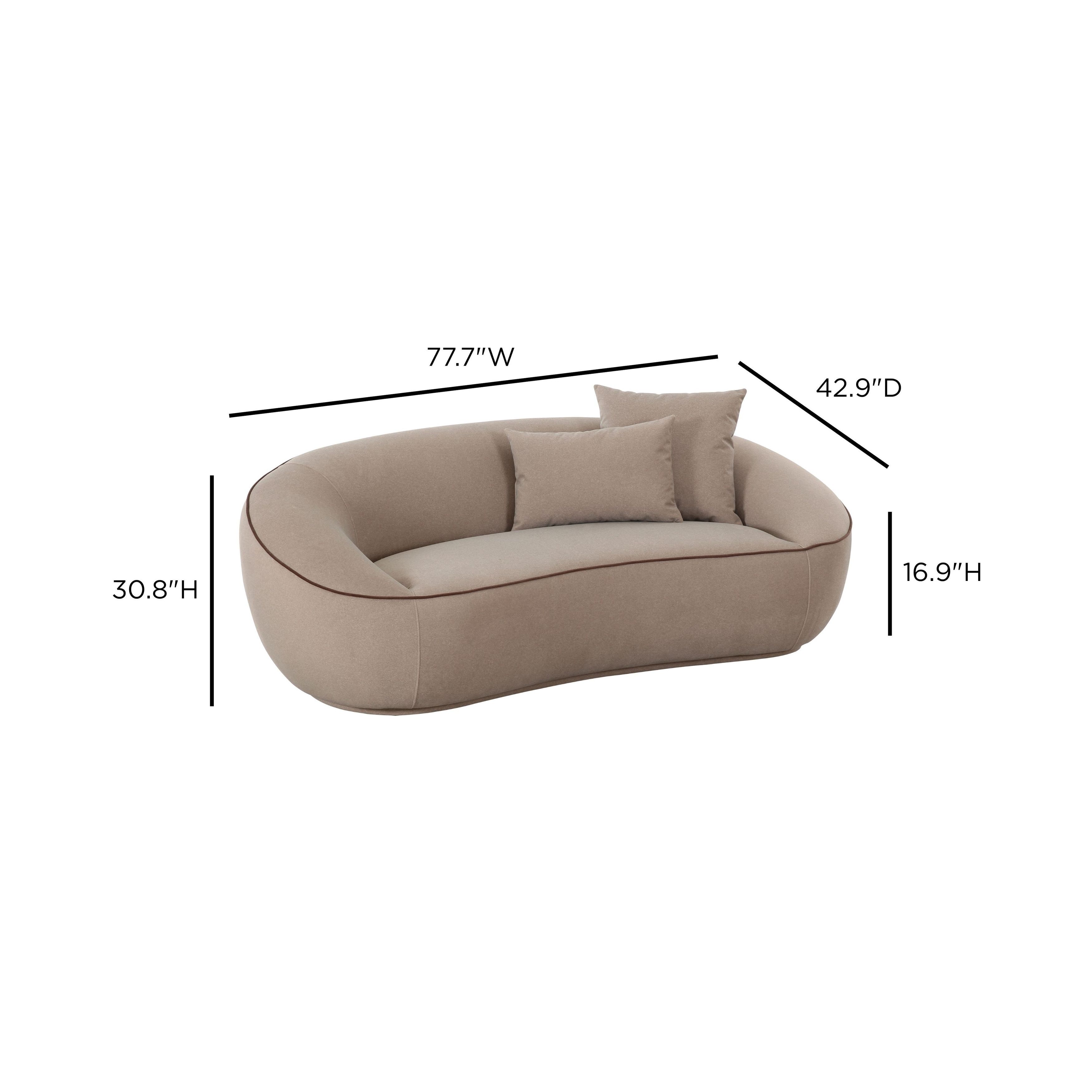 Jenny Taupe Performance Fabric 78" Loveseat