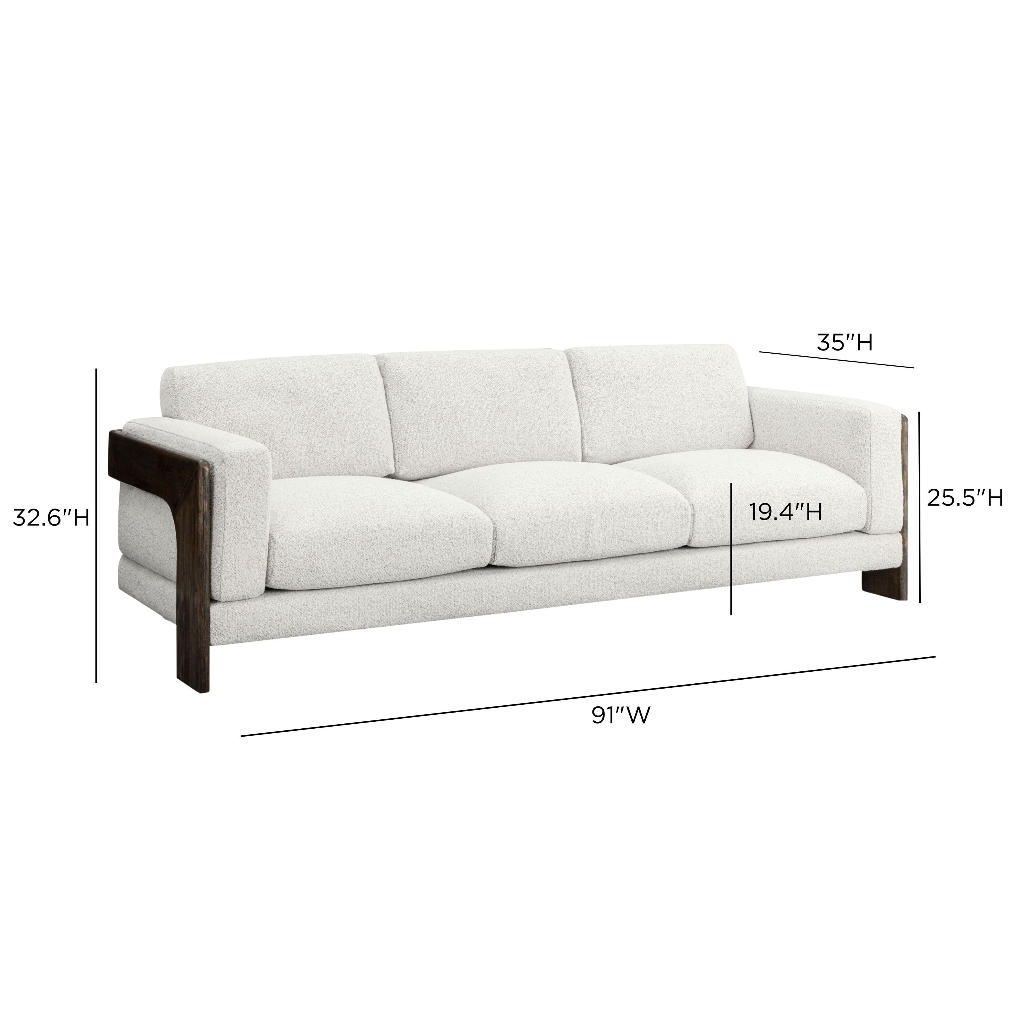 Elyn Cream 91" Sofa