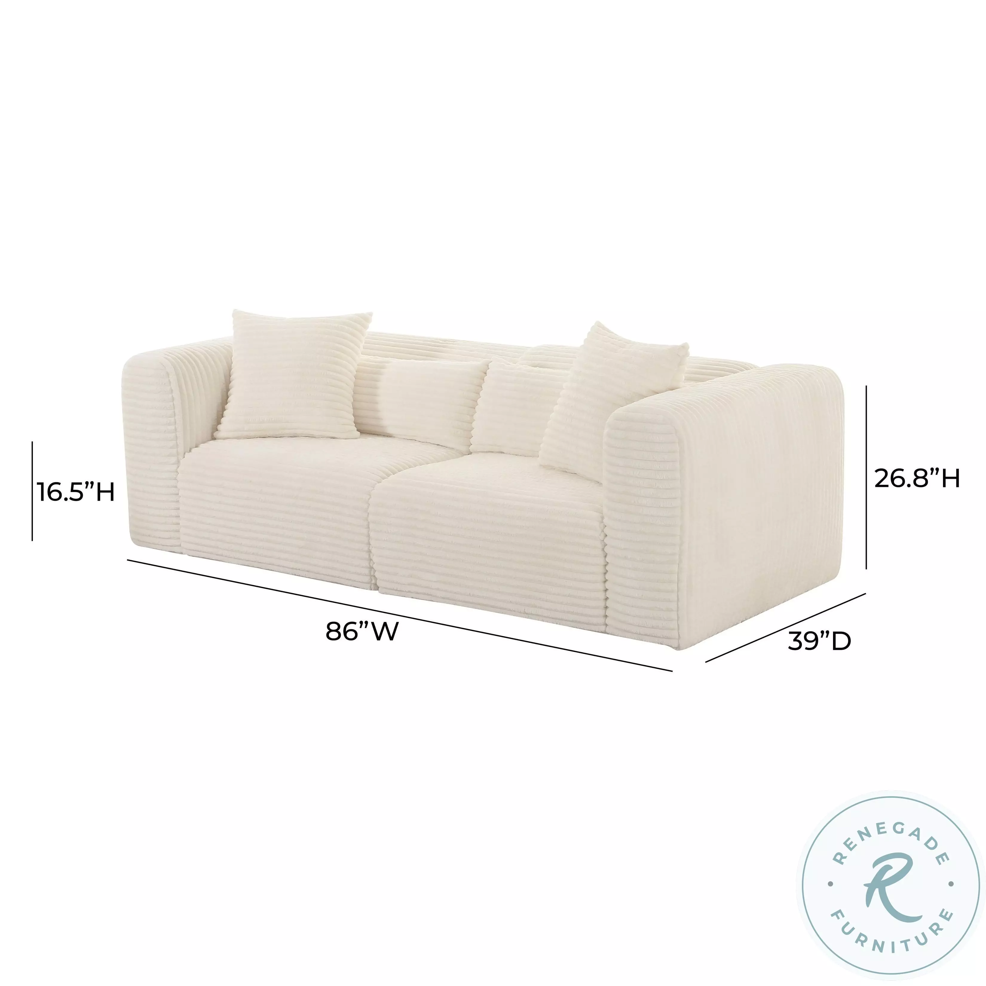 TOV Tarra Loveseat - Thumbnail 4