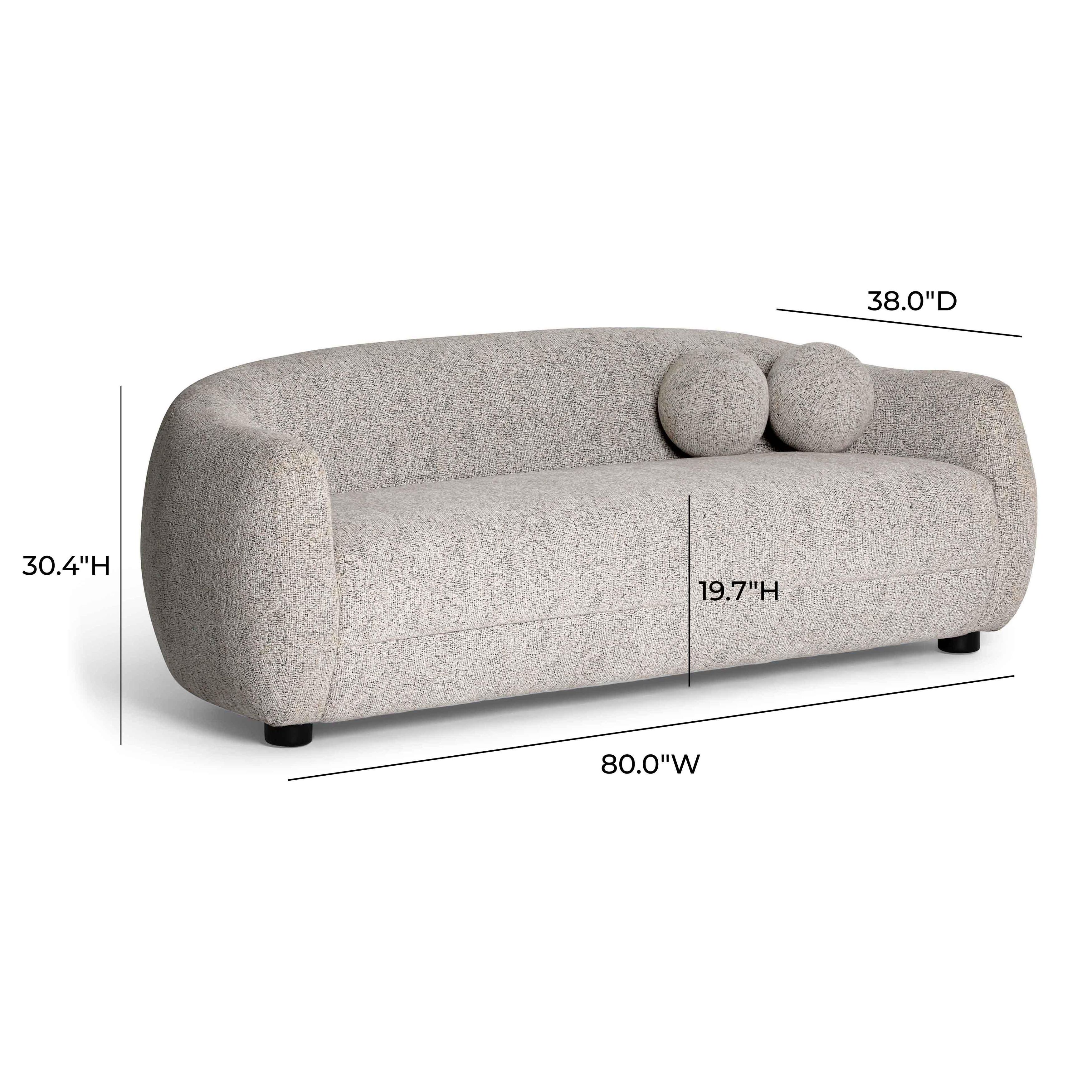 Judy Black and White 80" Sofa