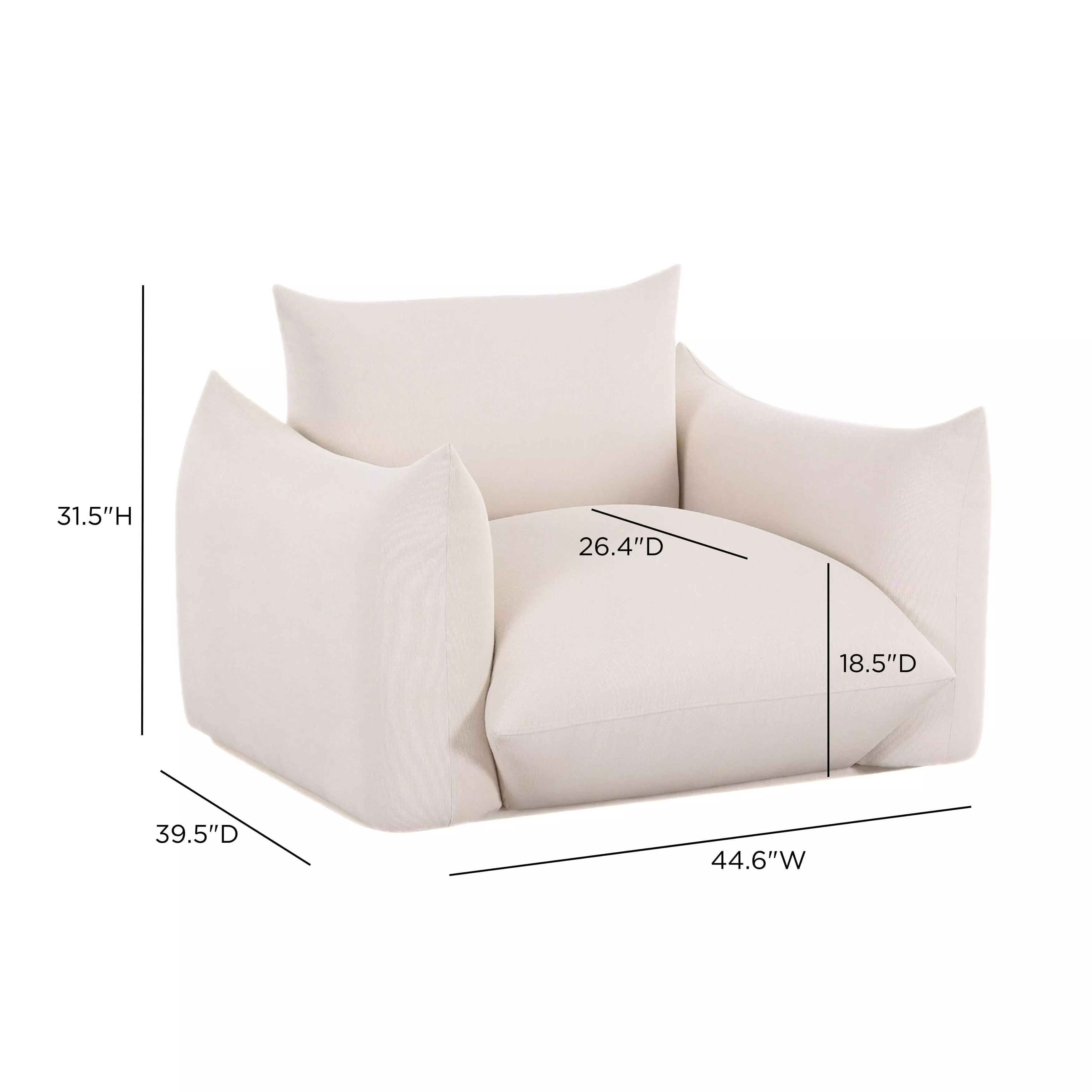 Saint Tropez Cream Performance Boucle Outdoor Arm Chair