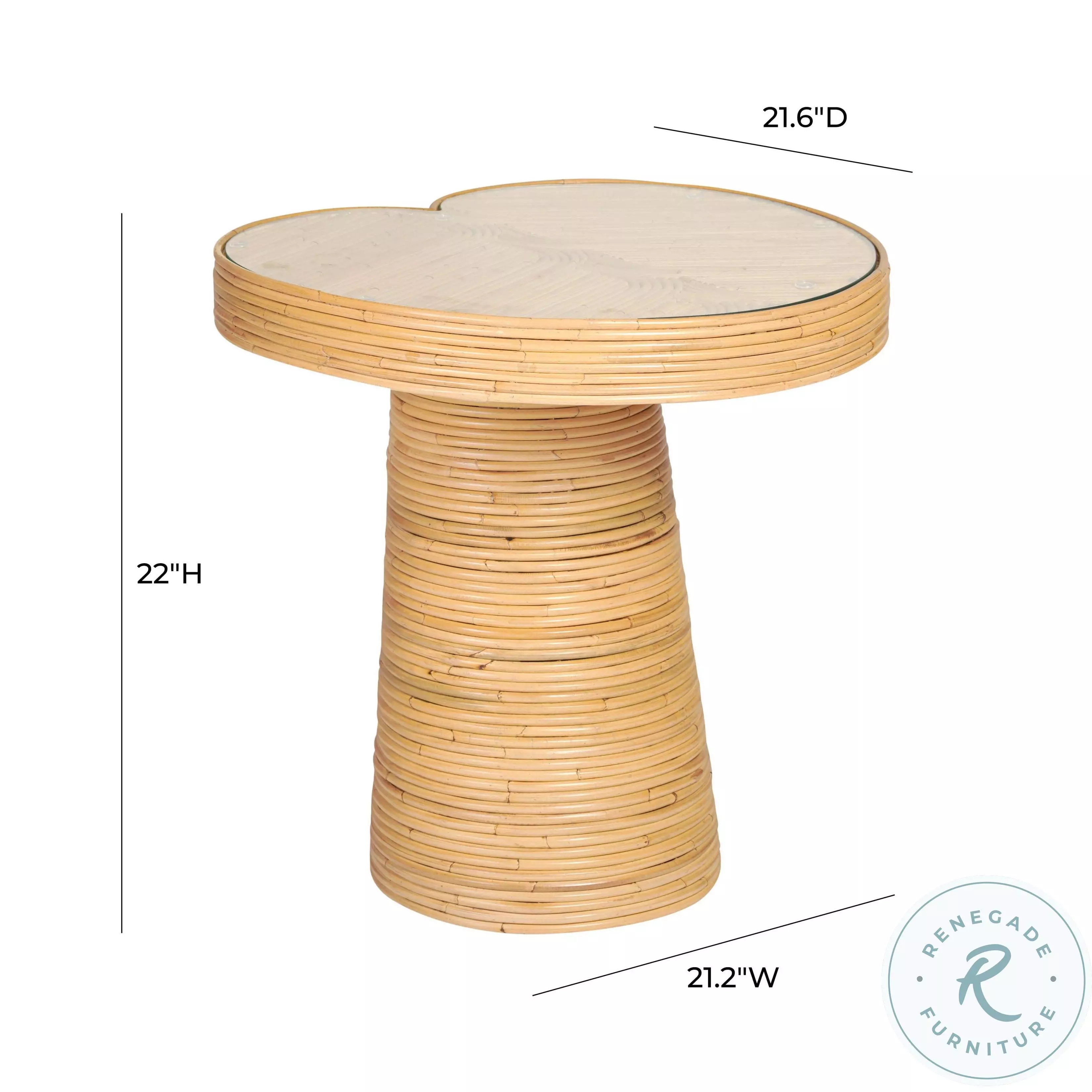 Felicia Natural Lilypad Tall Side Table