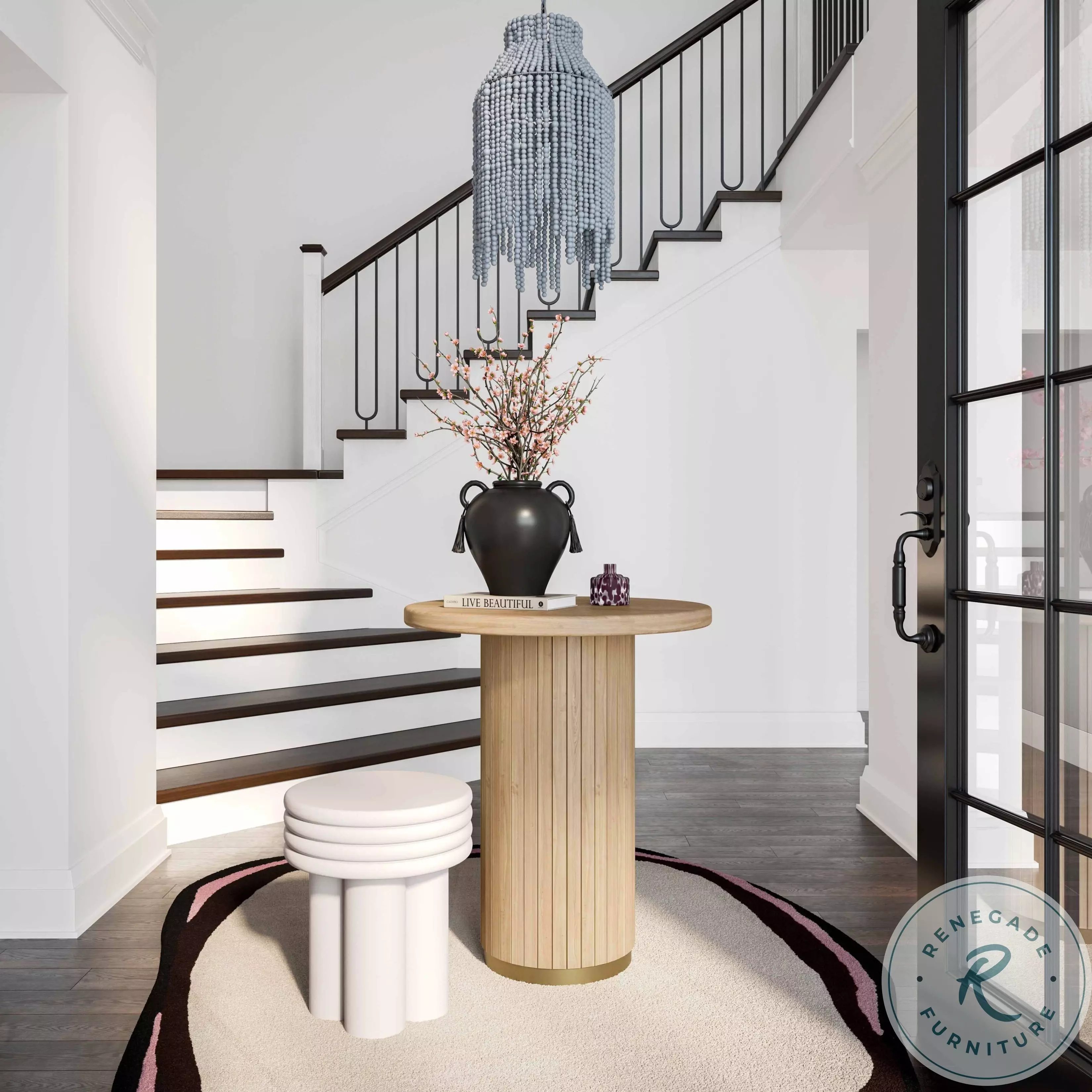 Chelsea Natural Ash Wood Entry Table From TOV | Coleman