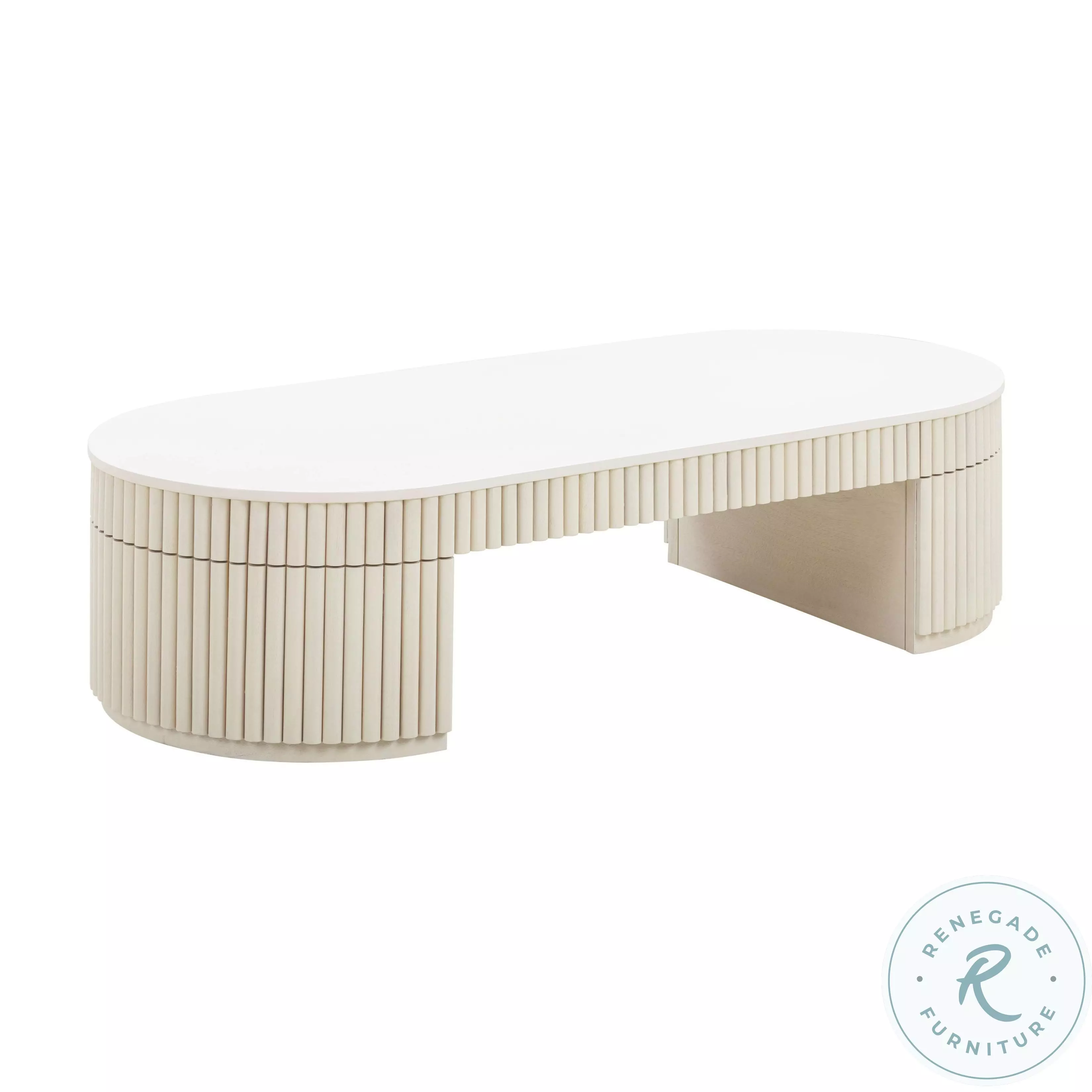 Bella Cream Oval Cocktail Table From TOV | Coleman Furniture