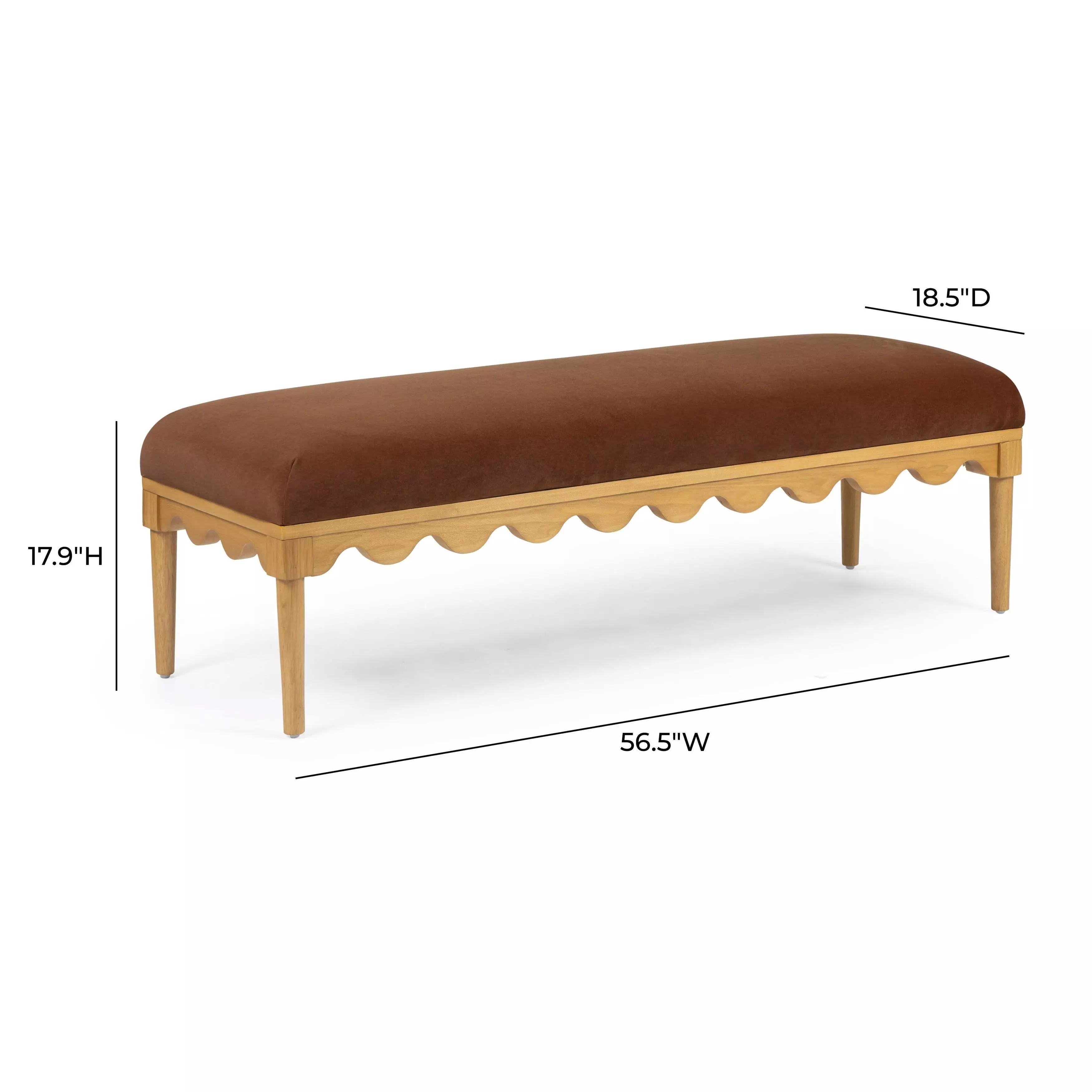 Oodle Bronze Performance Fabric Upholstered Bed Bench
