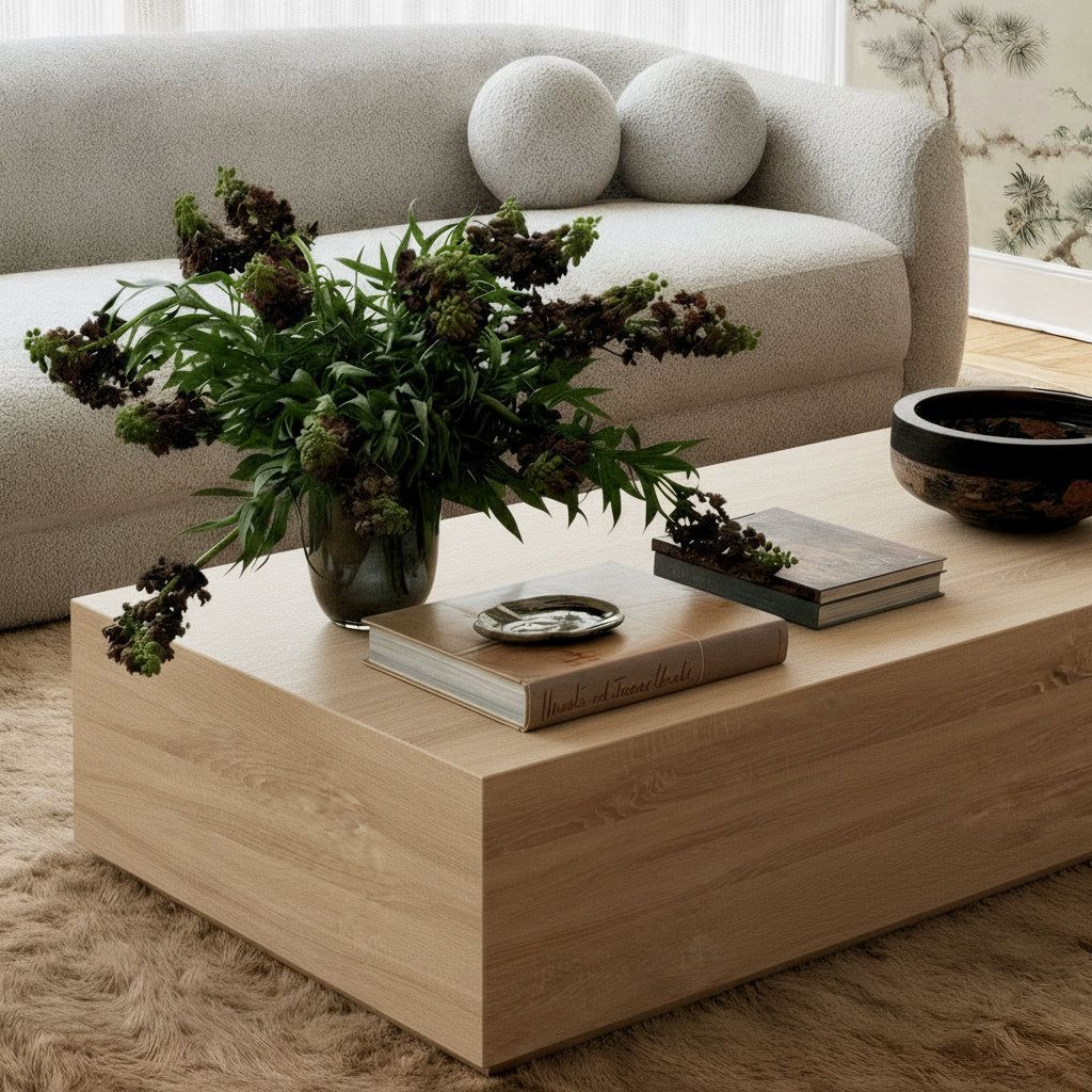 Romy Faux Wood Rectangular Coffee Table From TOV Furniture