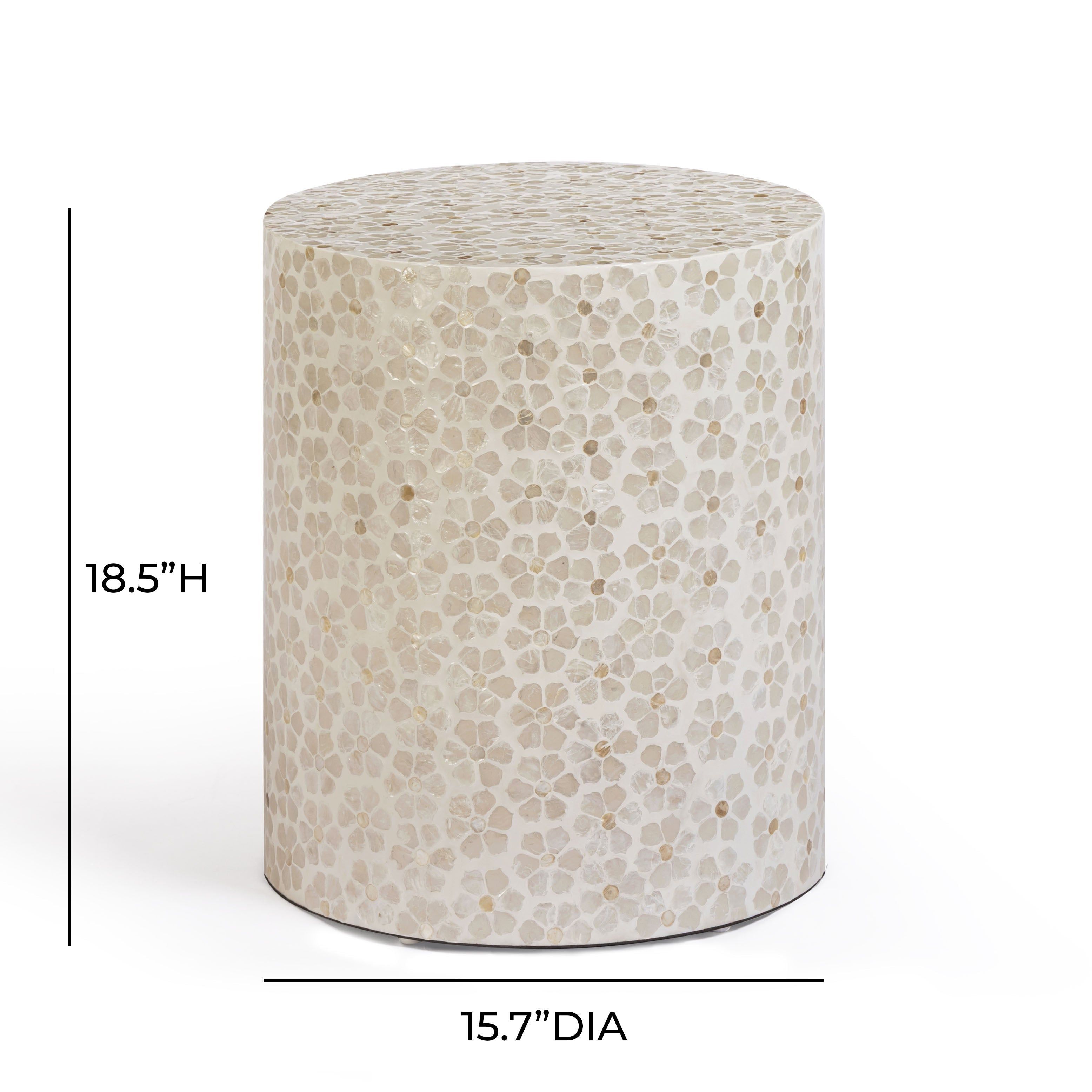 Lorna Pearl and Gray Accent Stool