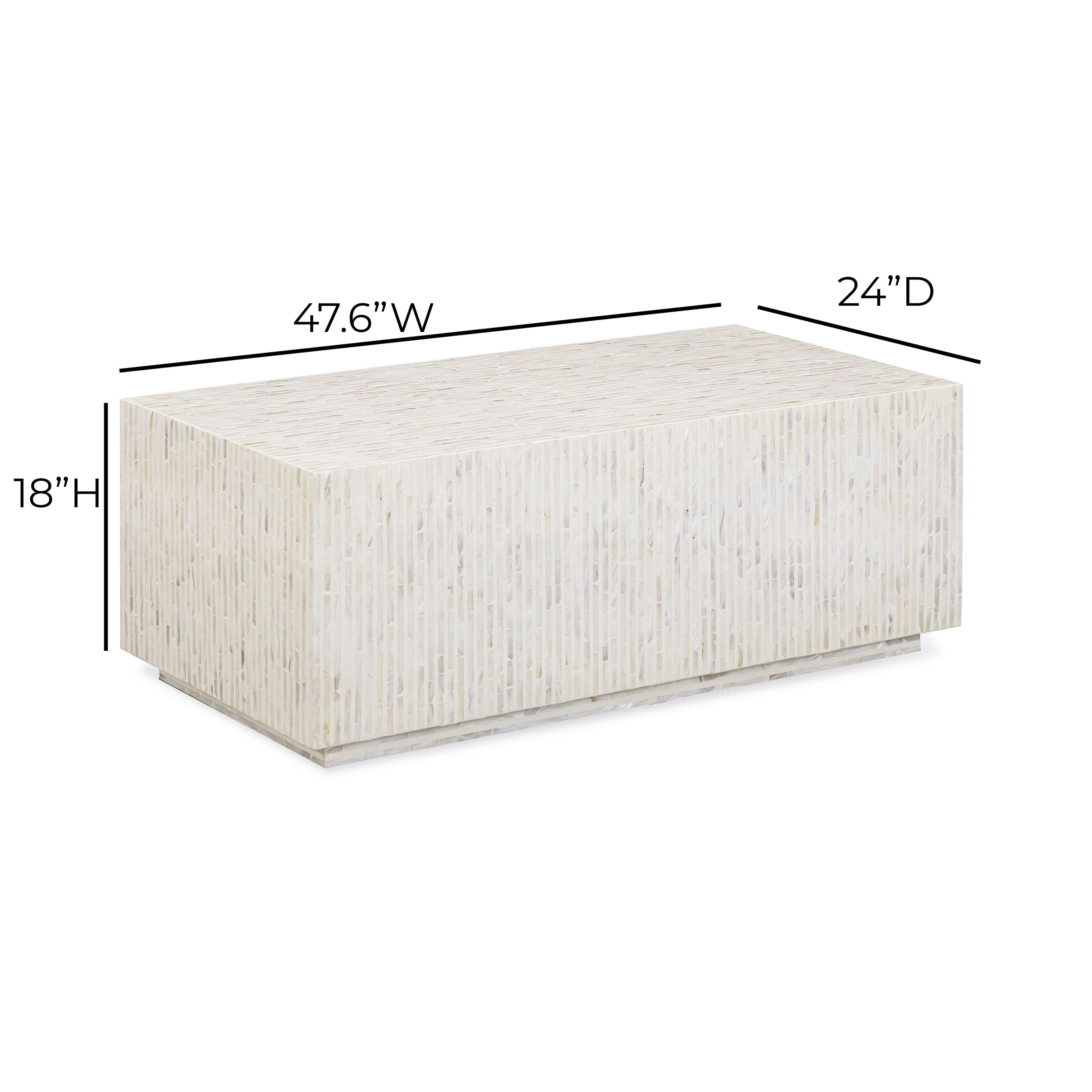 Earl Cream Rectangular Coffee Table