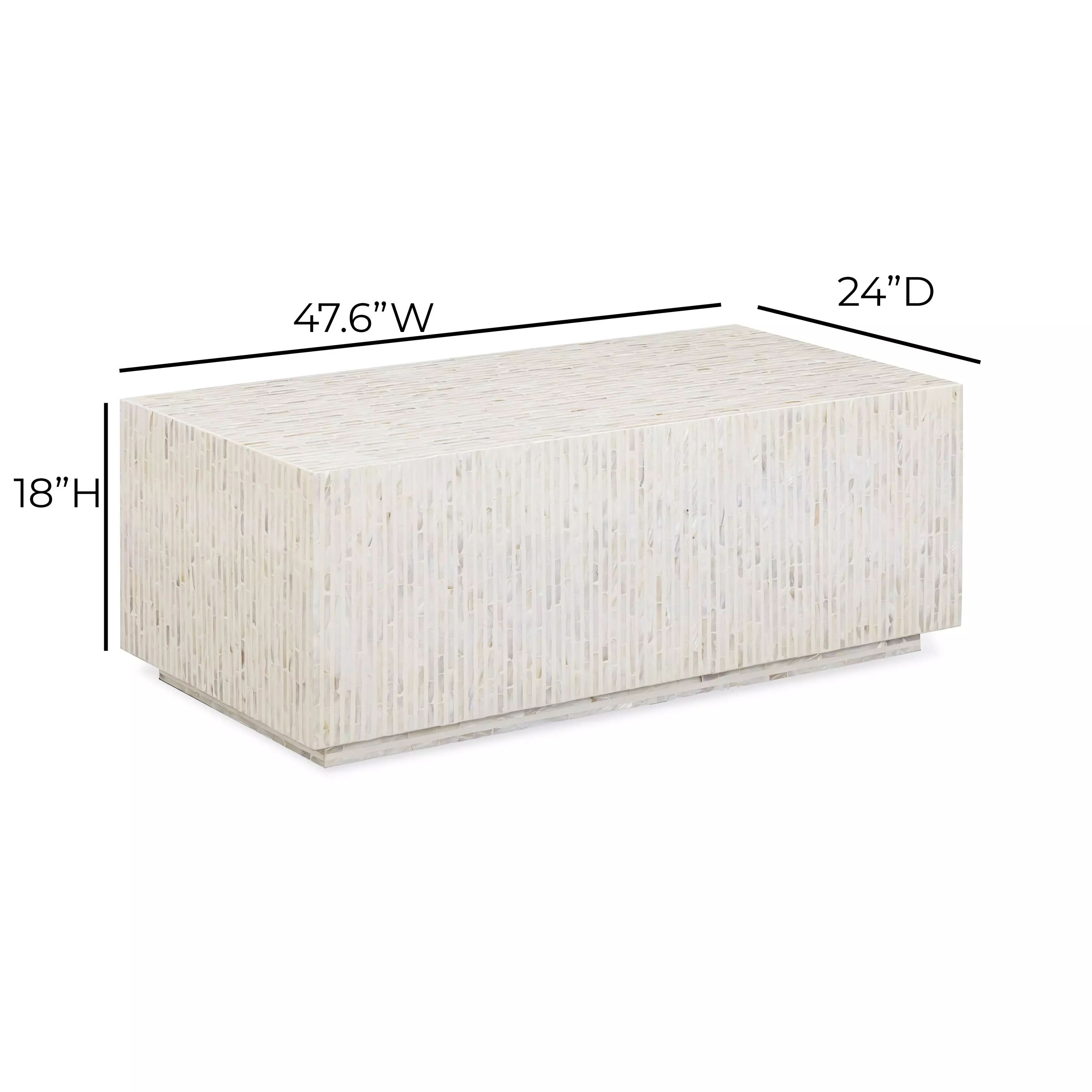 Earl Cream Rectangular Coffee Table