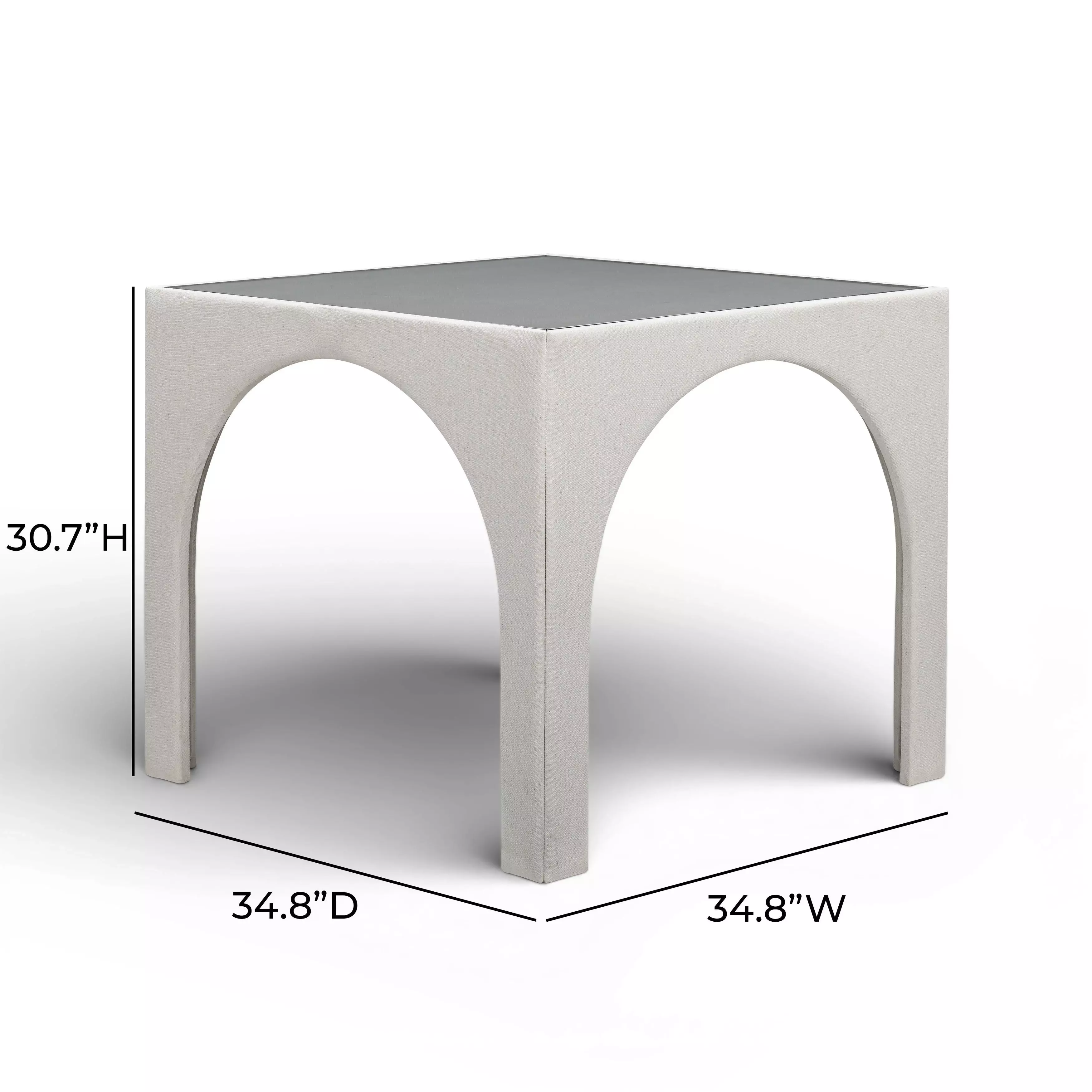 Tomlin Cream Performance Fabric 35" Square Game Table