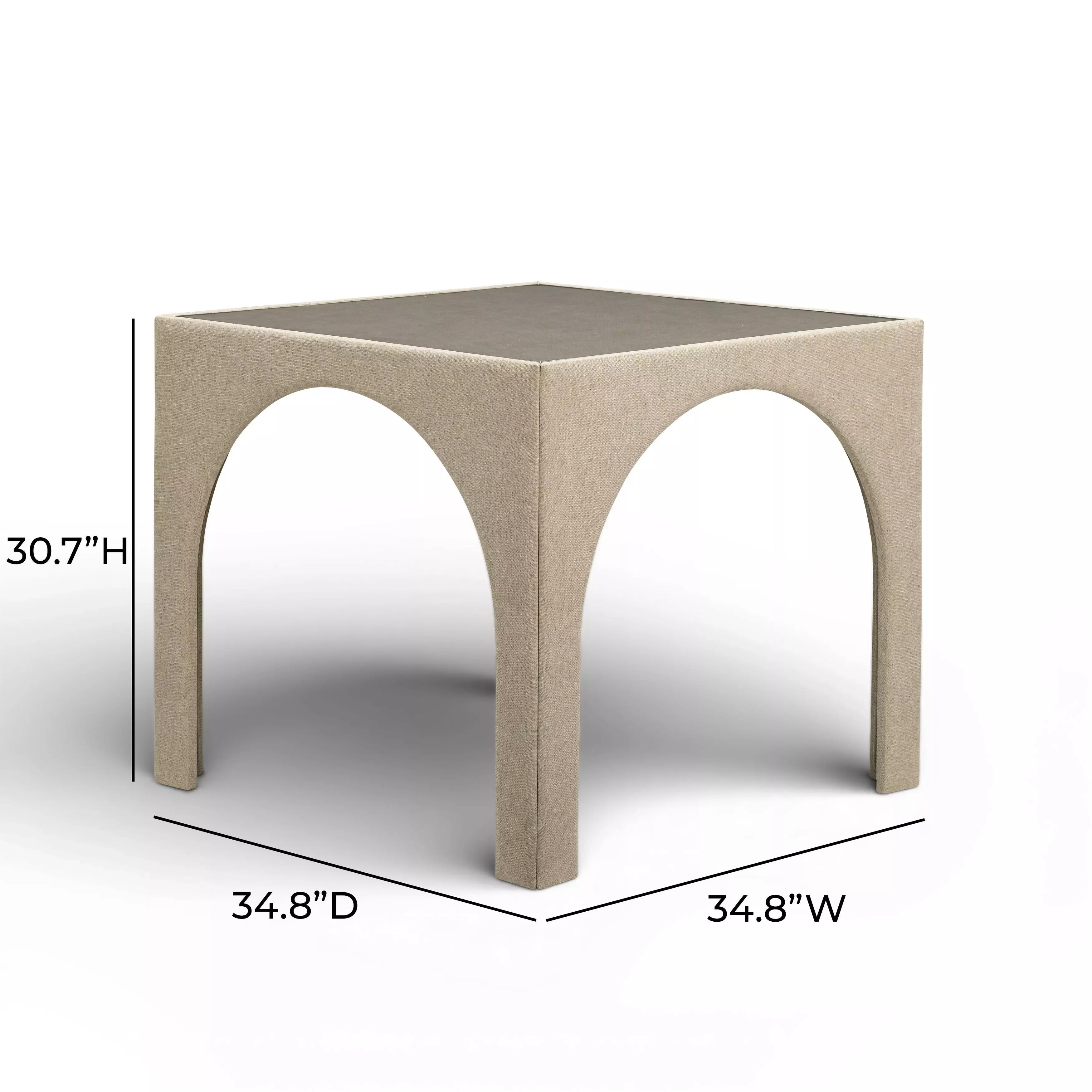 Tomlin Tan Performance Fabric 35" Square Game Table
