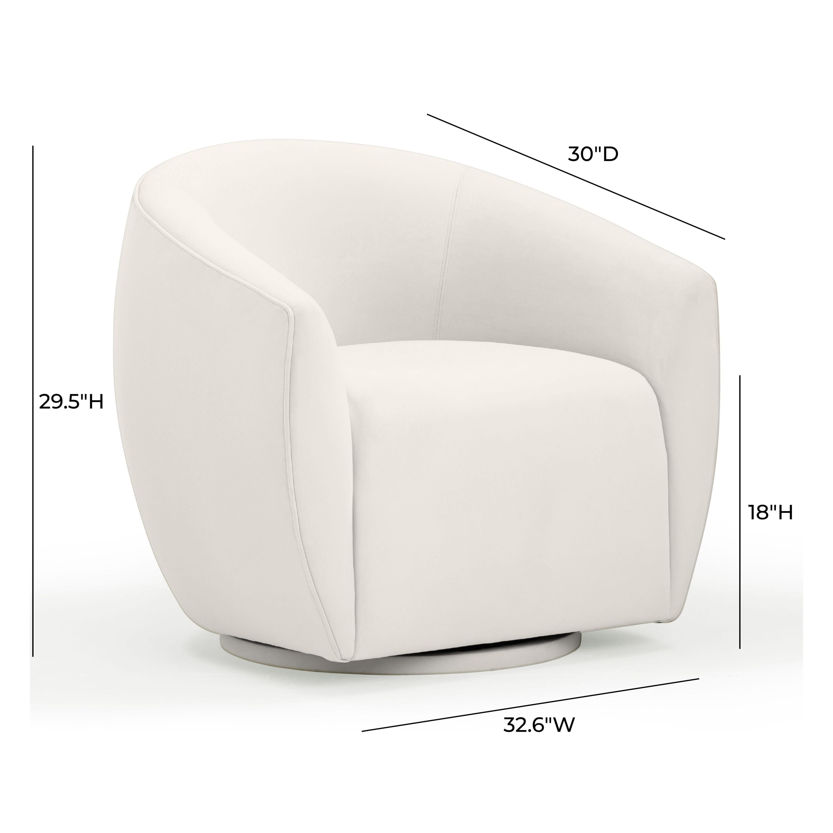 Jordan Cream Velvet Swivel Chair