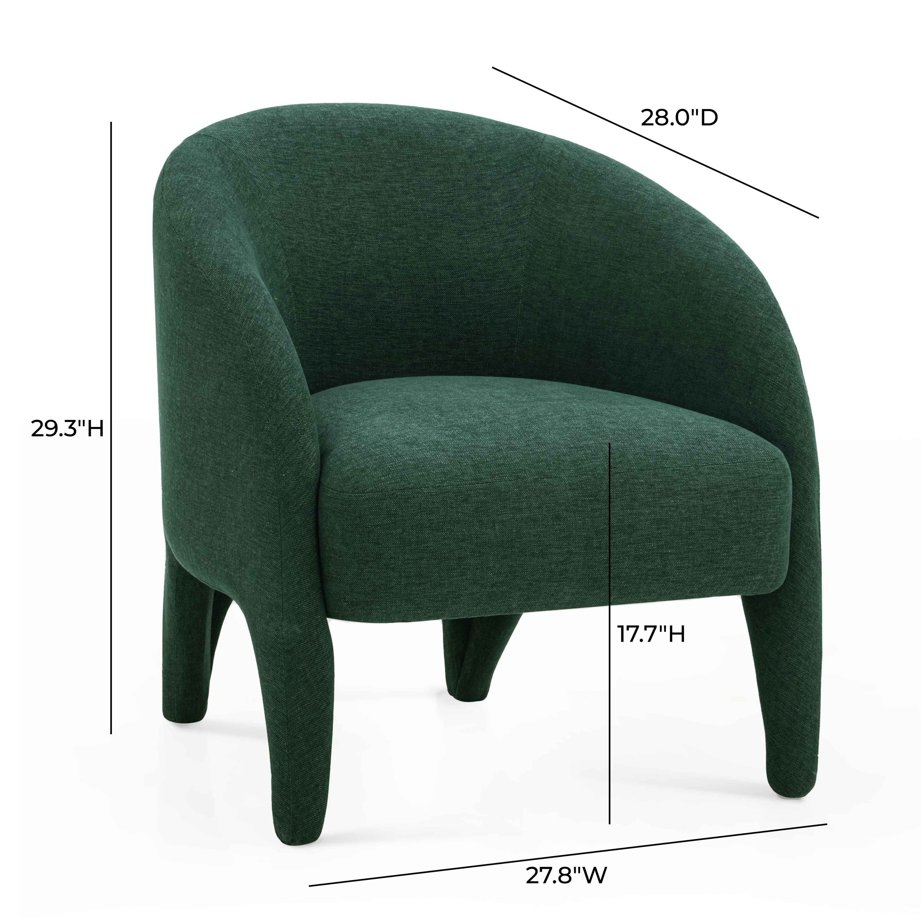 Kris Forest Green Upholstered Accent Chair