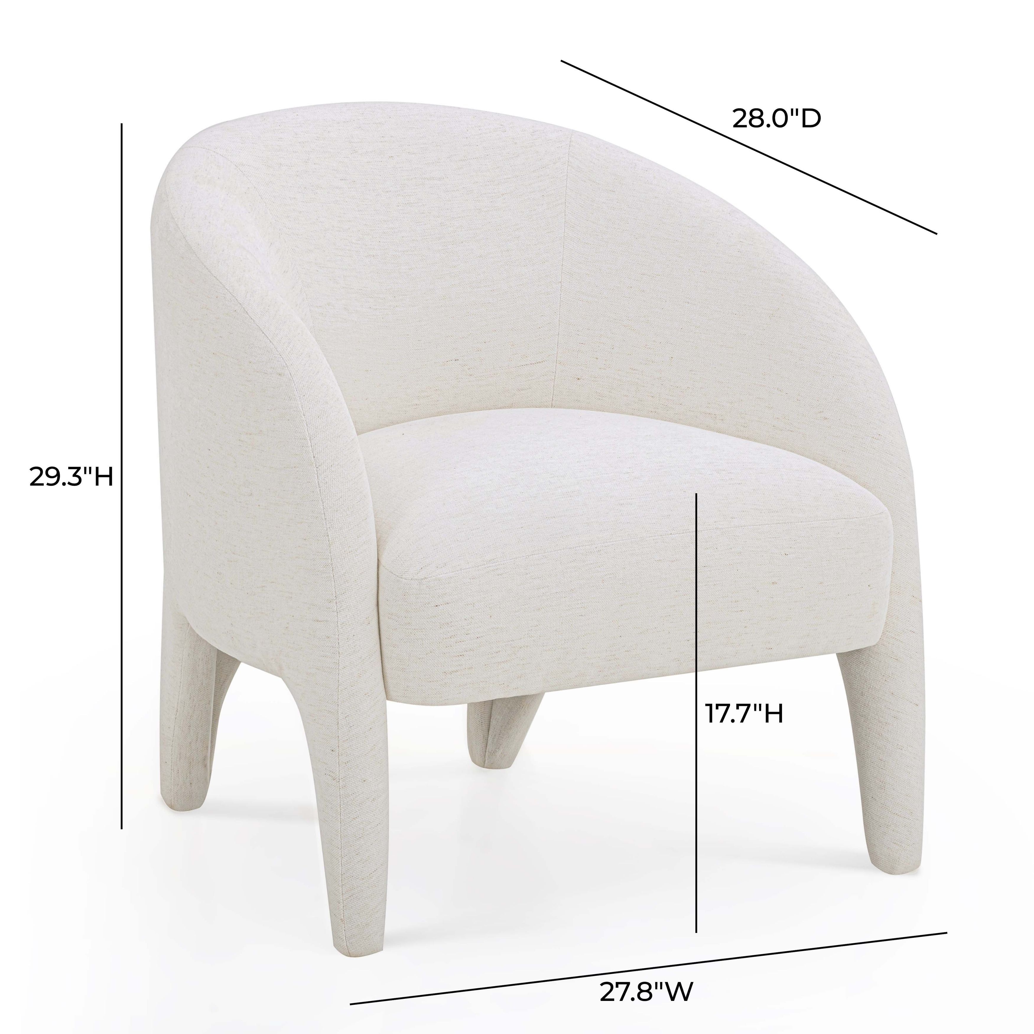 Kris Cream Upholstered Accent Chair