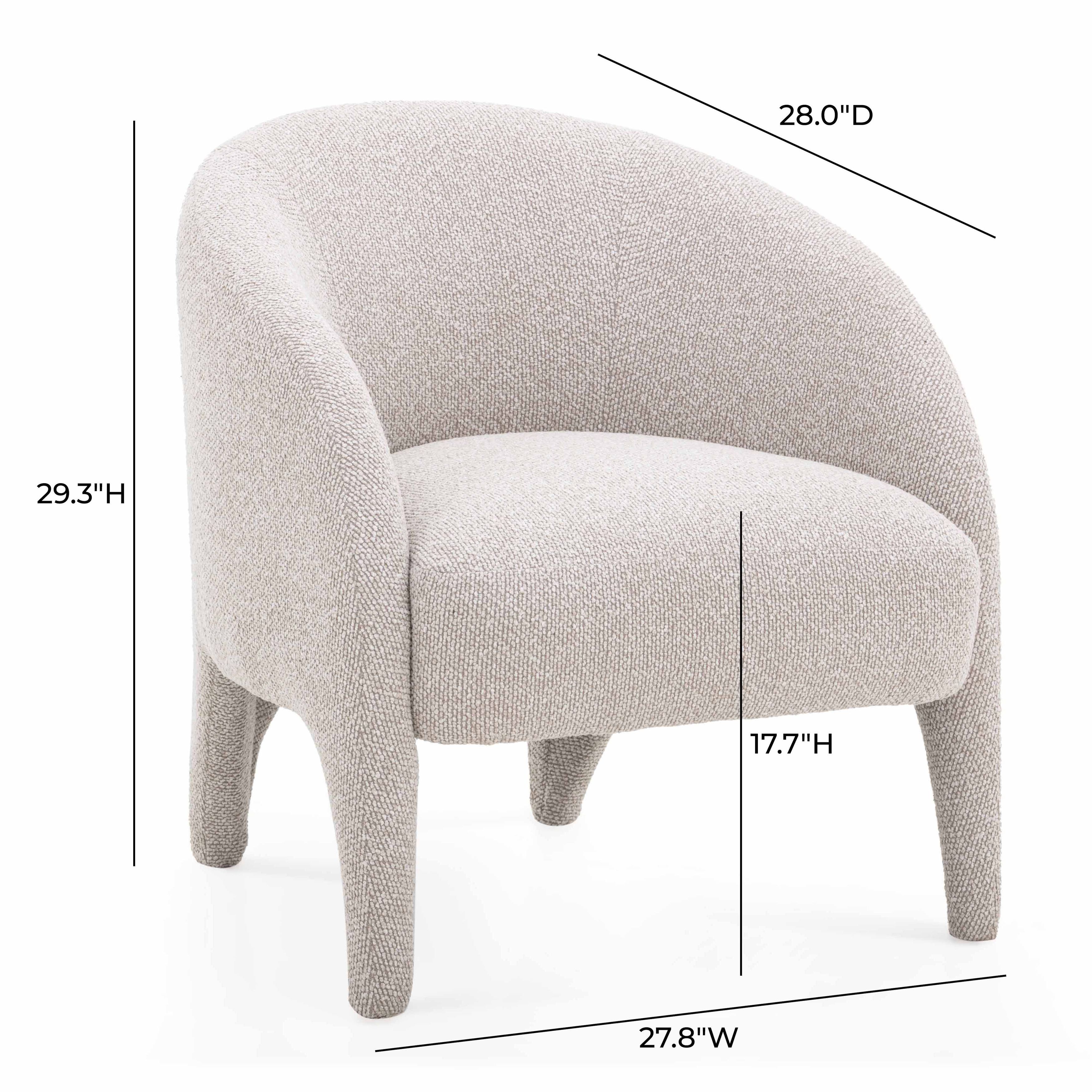 Kris Warm Gray Performance Fabric Upholstered Accent Chair