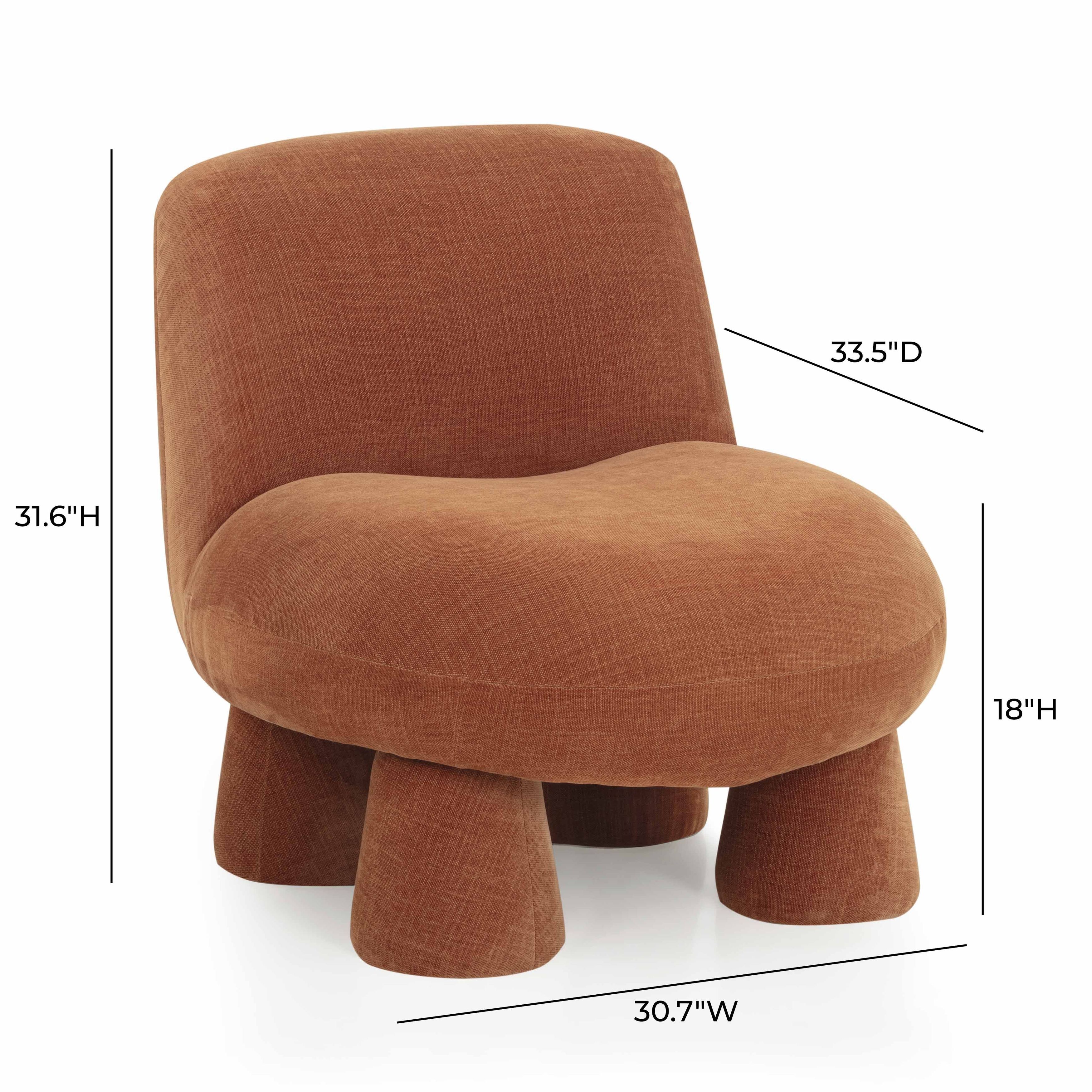Stomp Rust Performance Fabric Upholstered Accent Chair