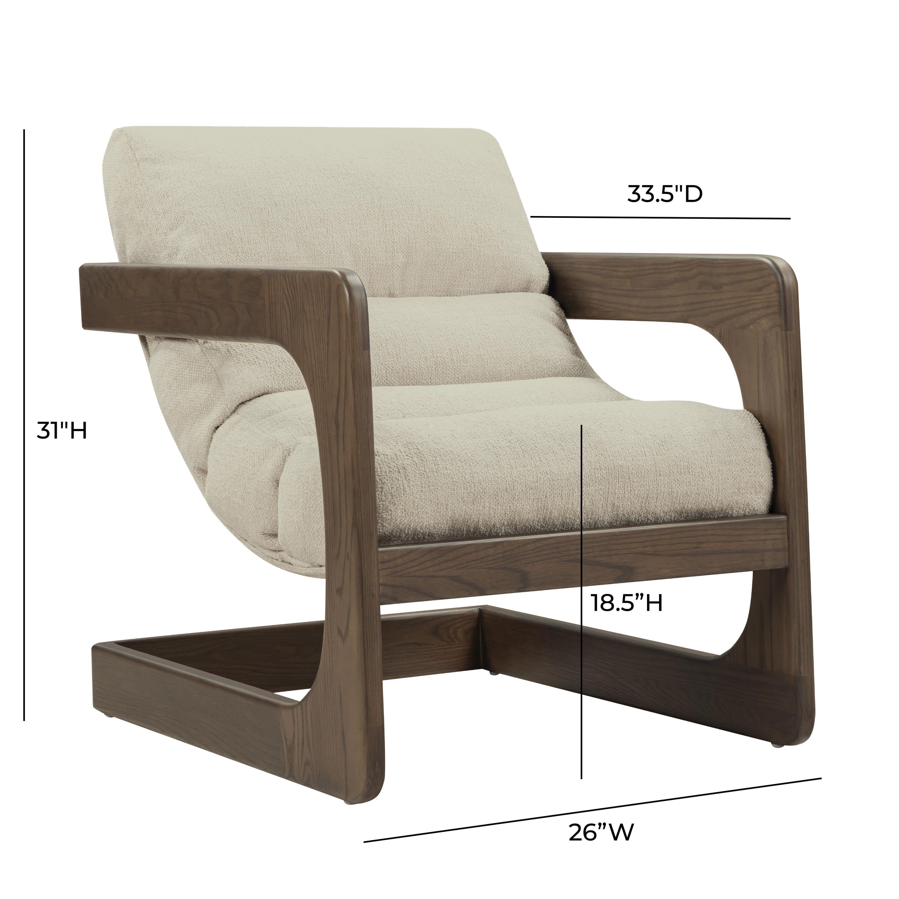 Palma Cream Upholstered Accent Chair