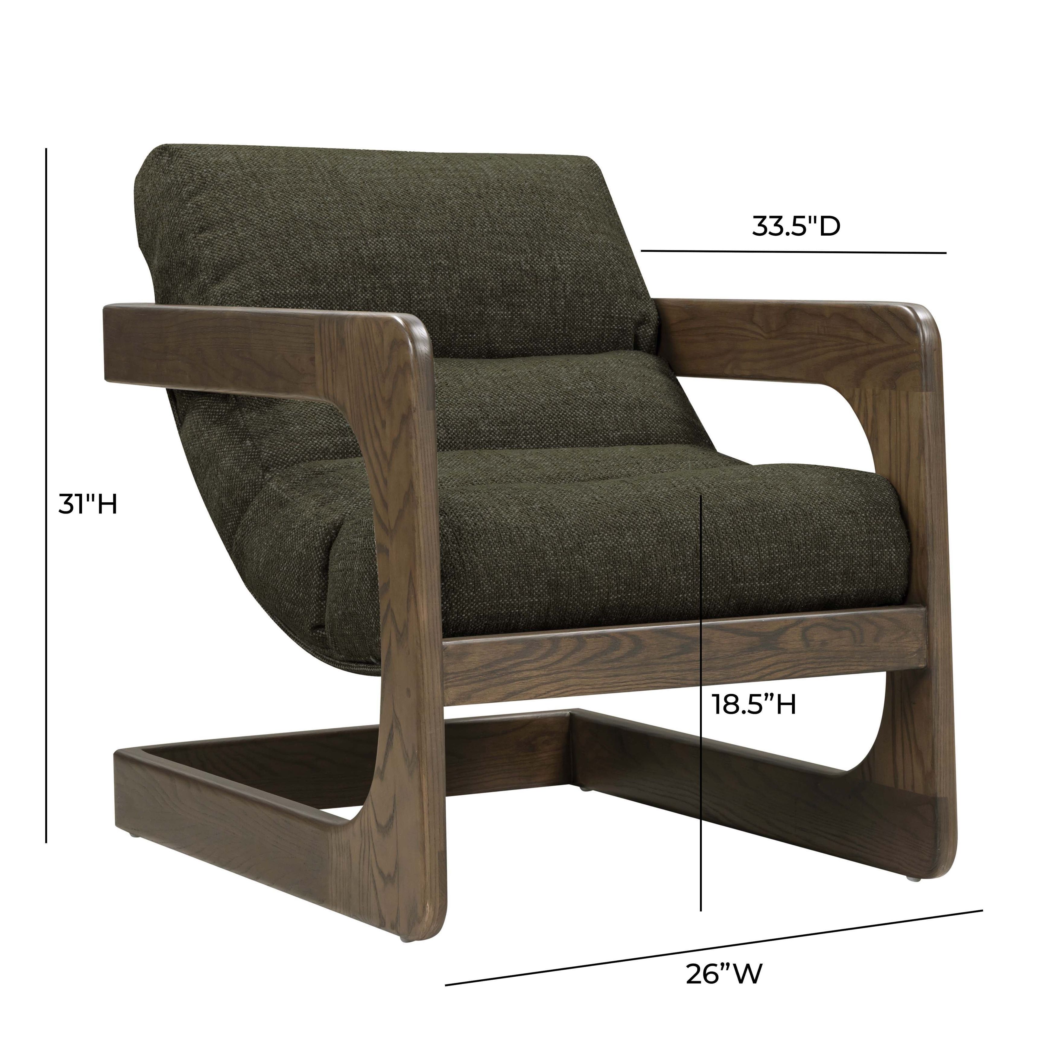 Palma Forrest Green Upholstered Accent Chair