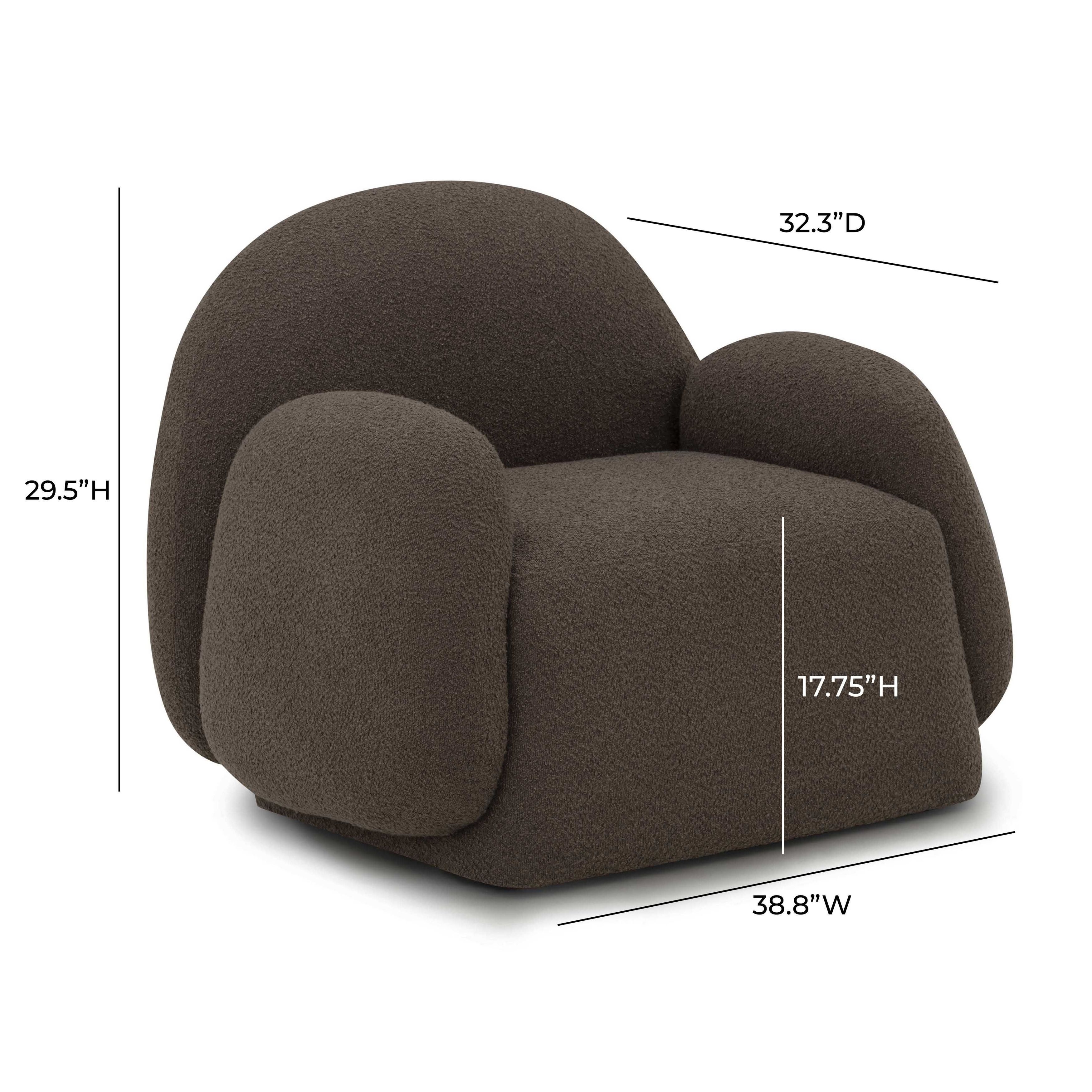 Marius Brown Performance Fabric Upholstered Accent Chair