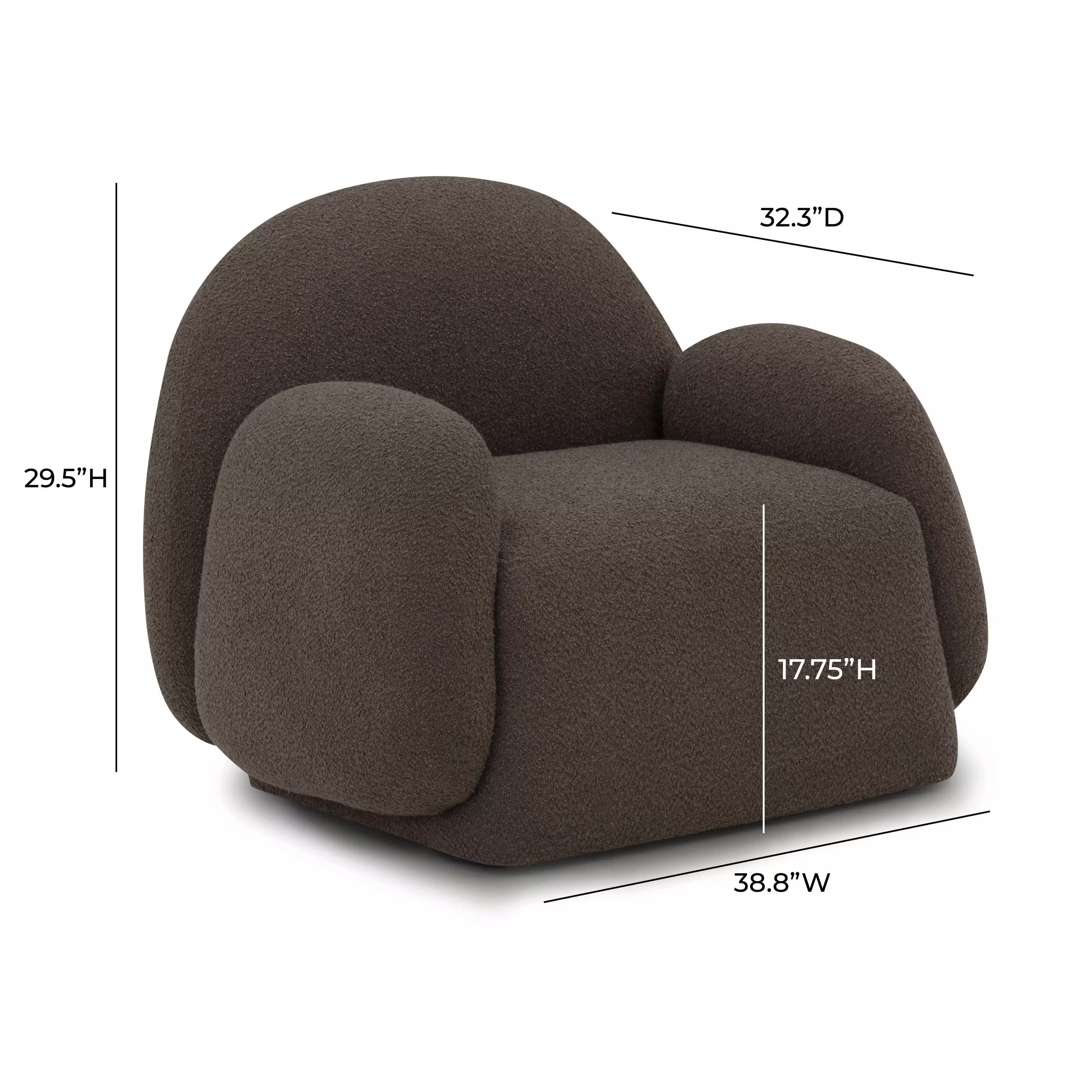 Marius Brown Performance Fabric Upholstered Accent Chair