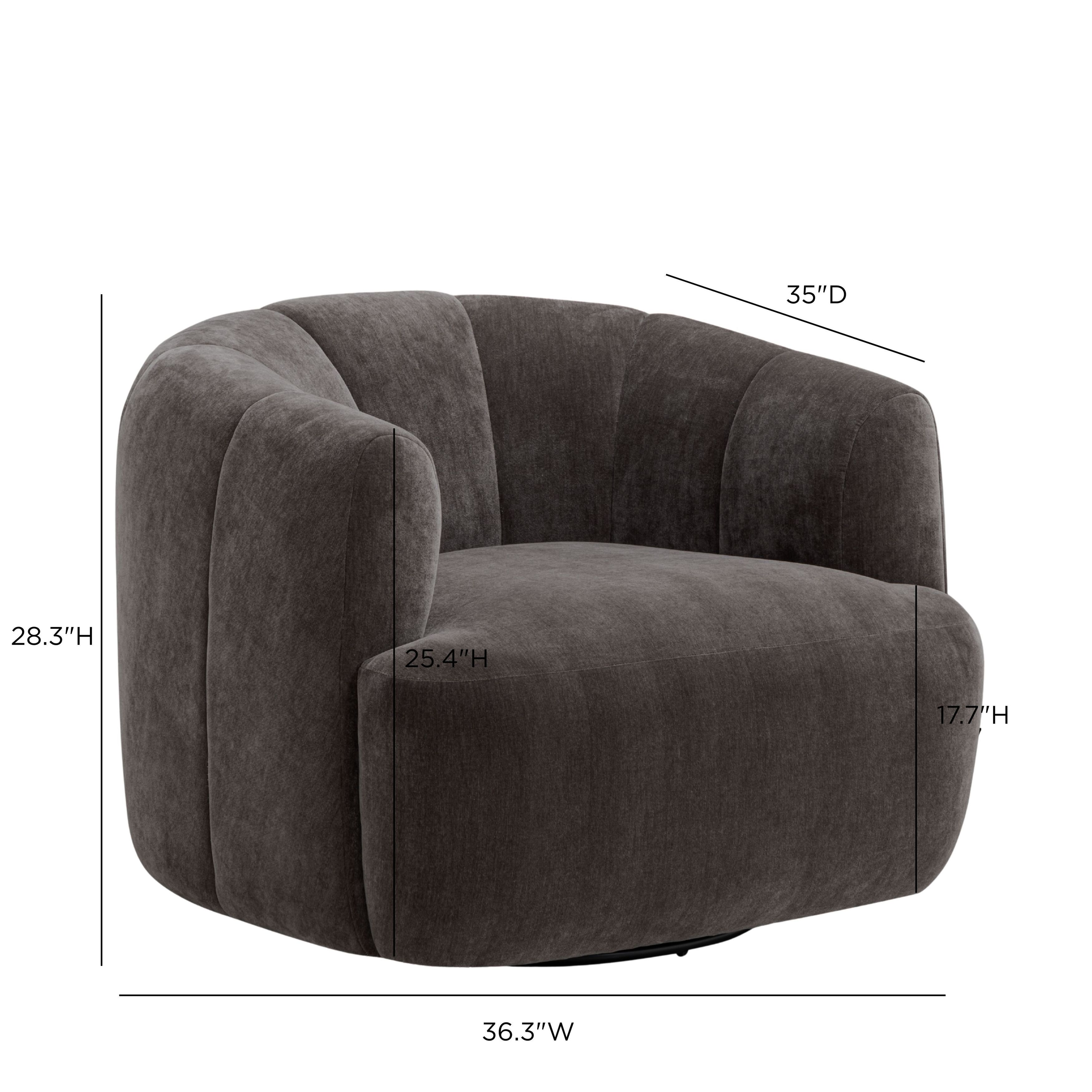 Jasmine Chocolate Upholstered Swivel Accent Chair
