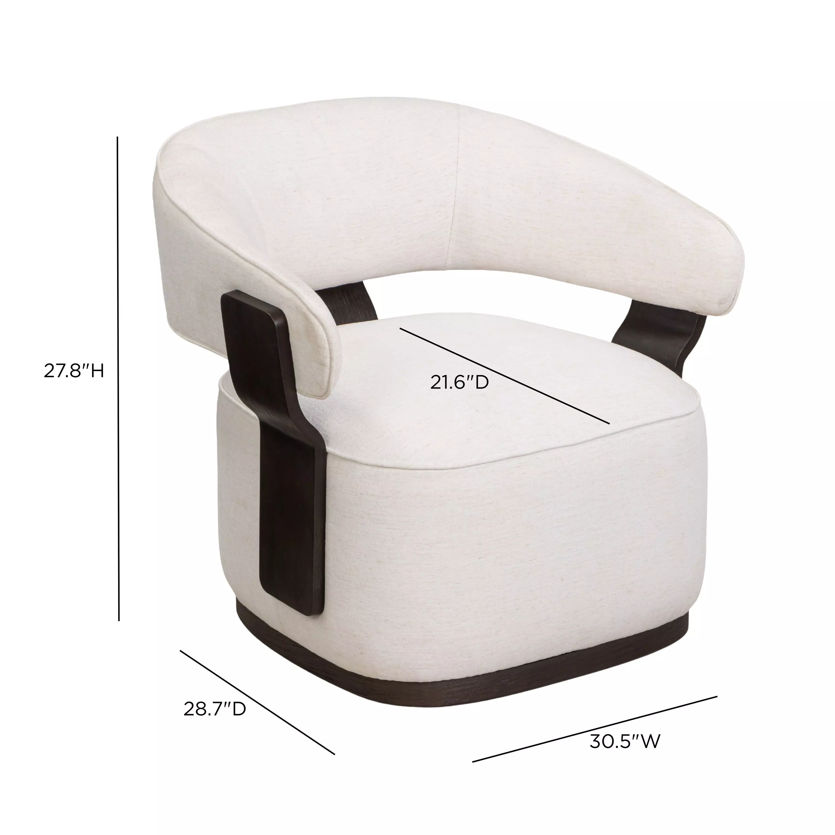 Madison Chalk Performance Chenille Swivel Accent Chair