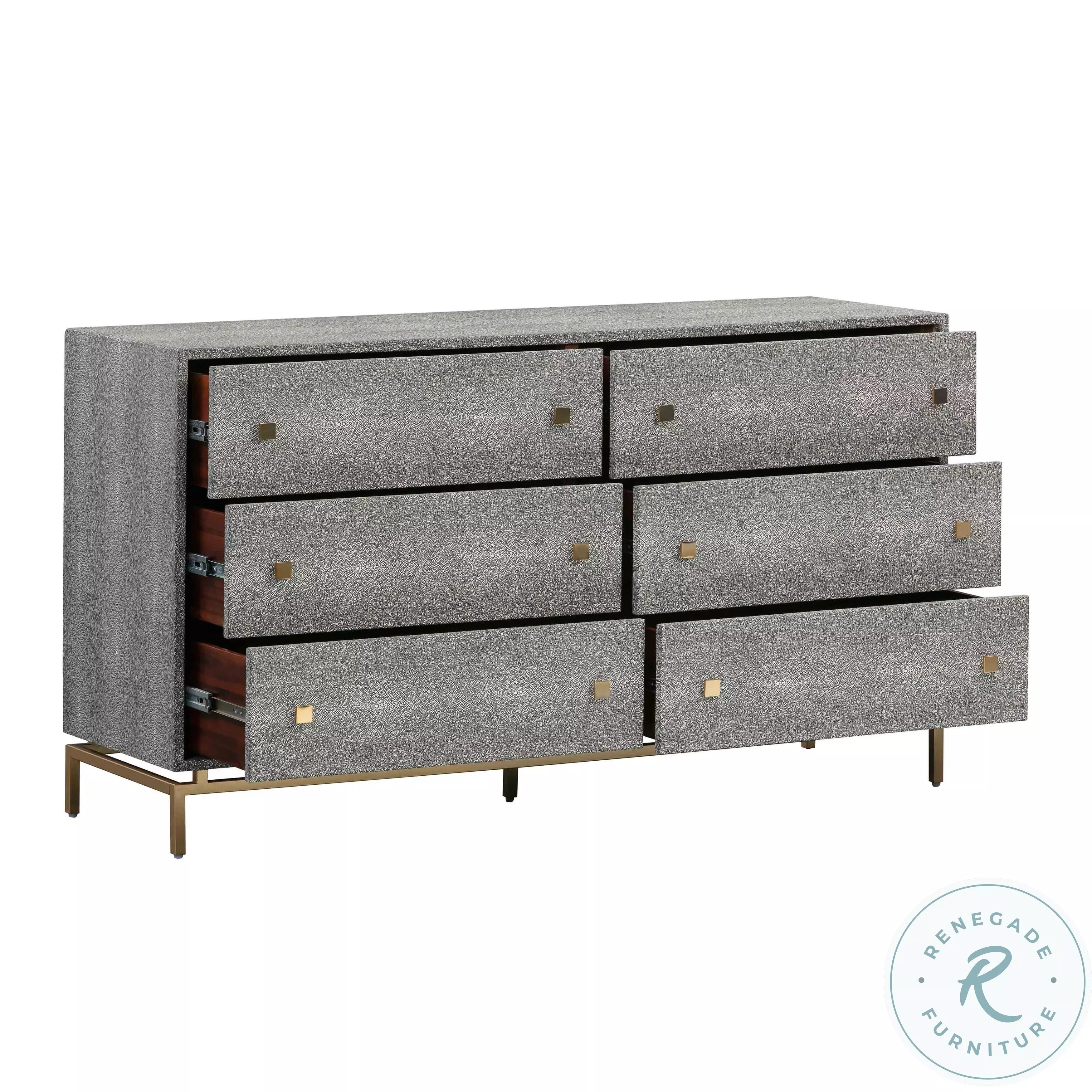 grey shagreen dresser Graydon Shagreen 9-drawer Dresser