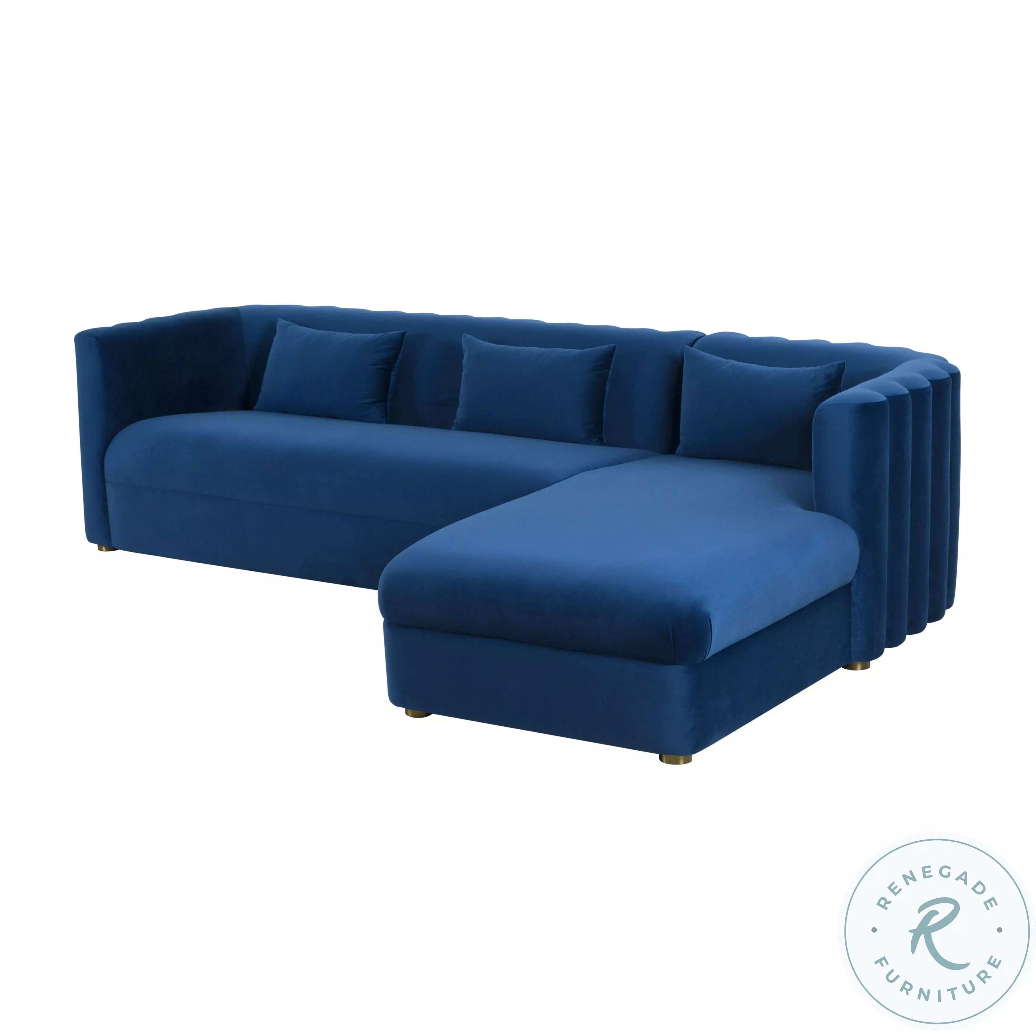 Callie Navy Sectional From TOV | Coleman Furniture
