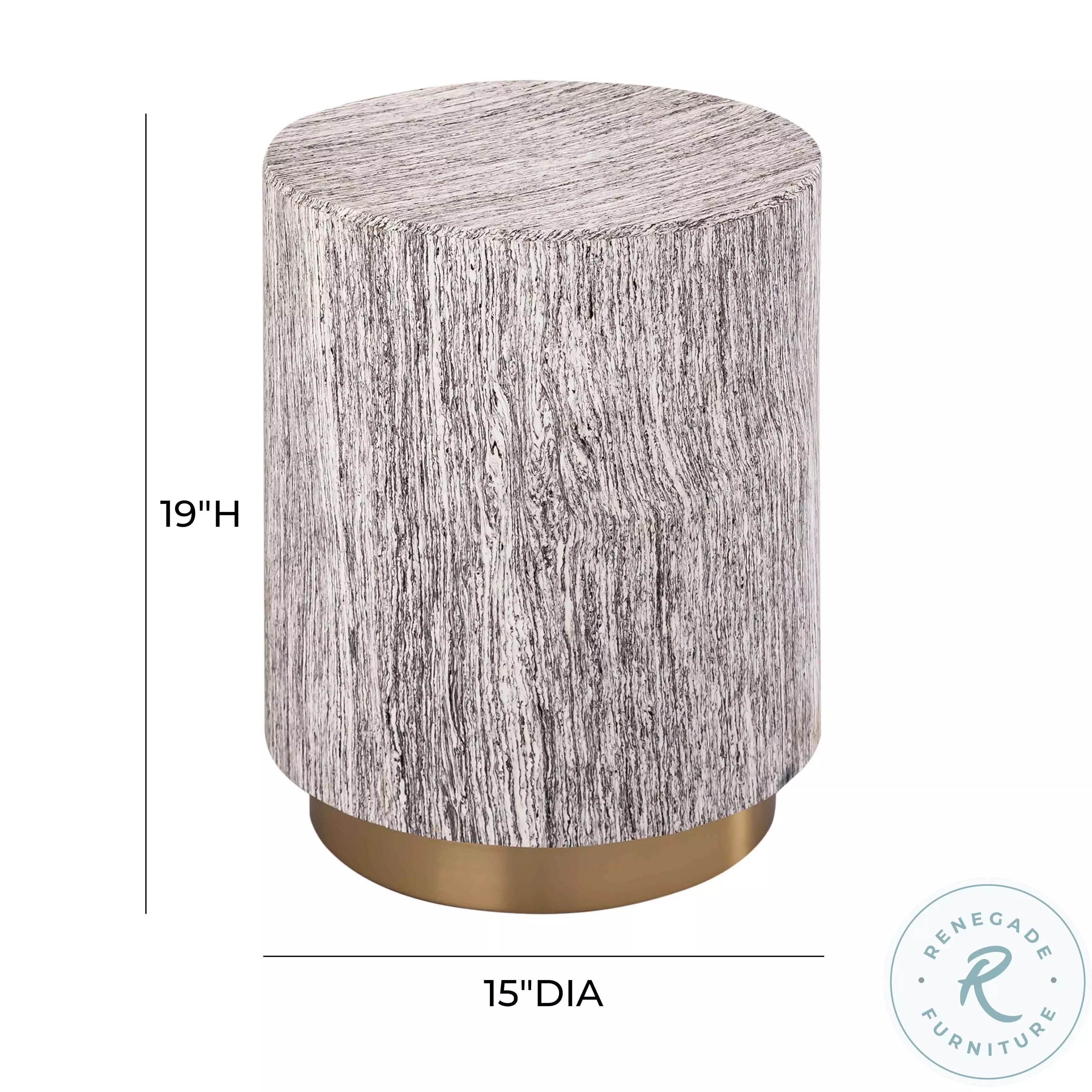 Dahlia Distressed White Side Table