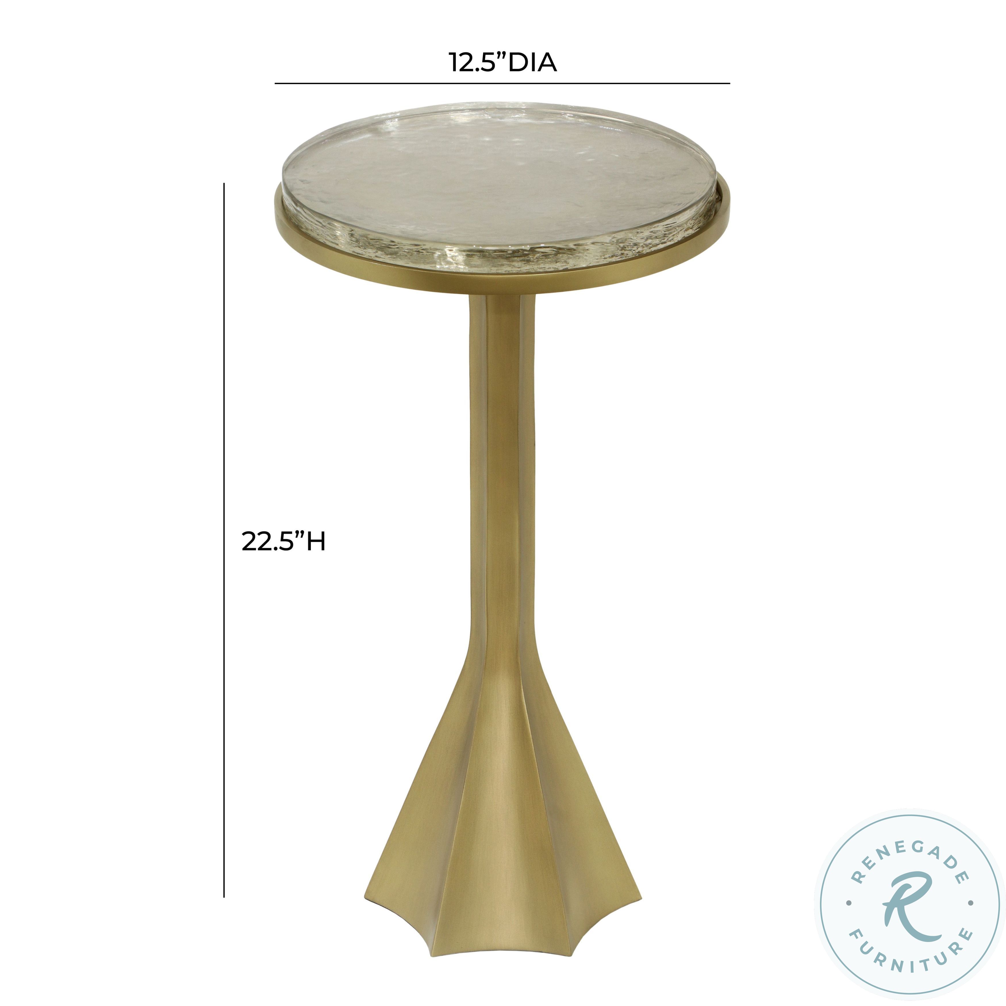 Gabrielle Antique Brass Round Side Table From TOV Coleman Furniture