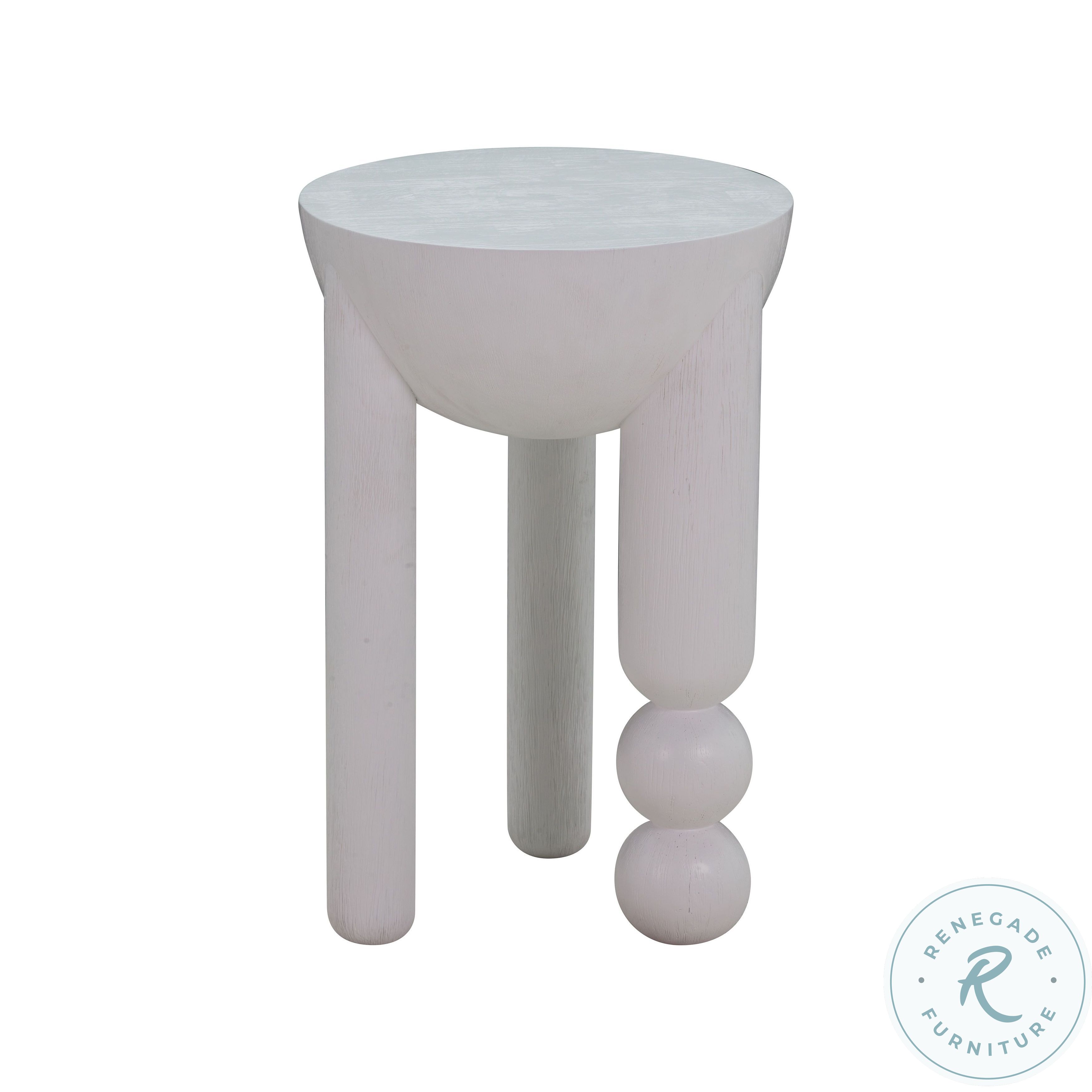 Morse White wood Accent Table From TOV Coleman Furniture
