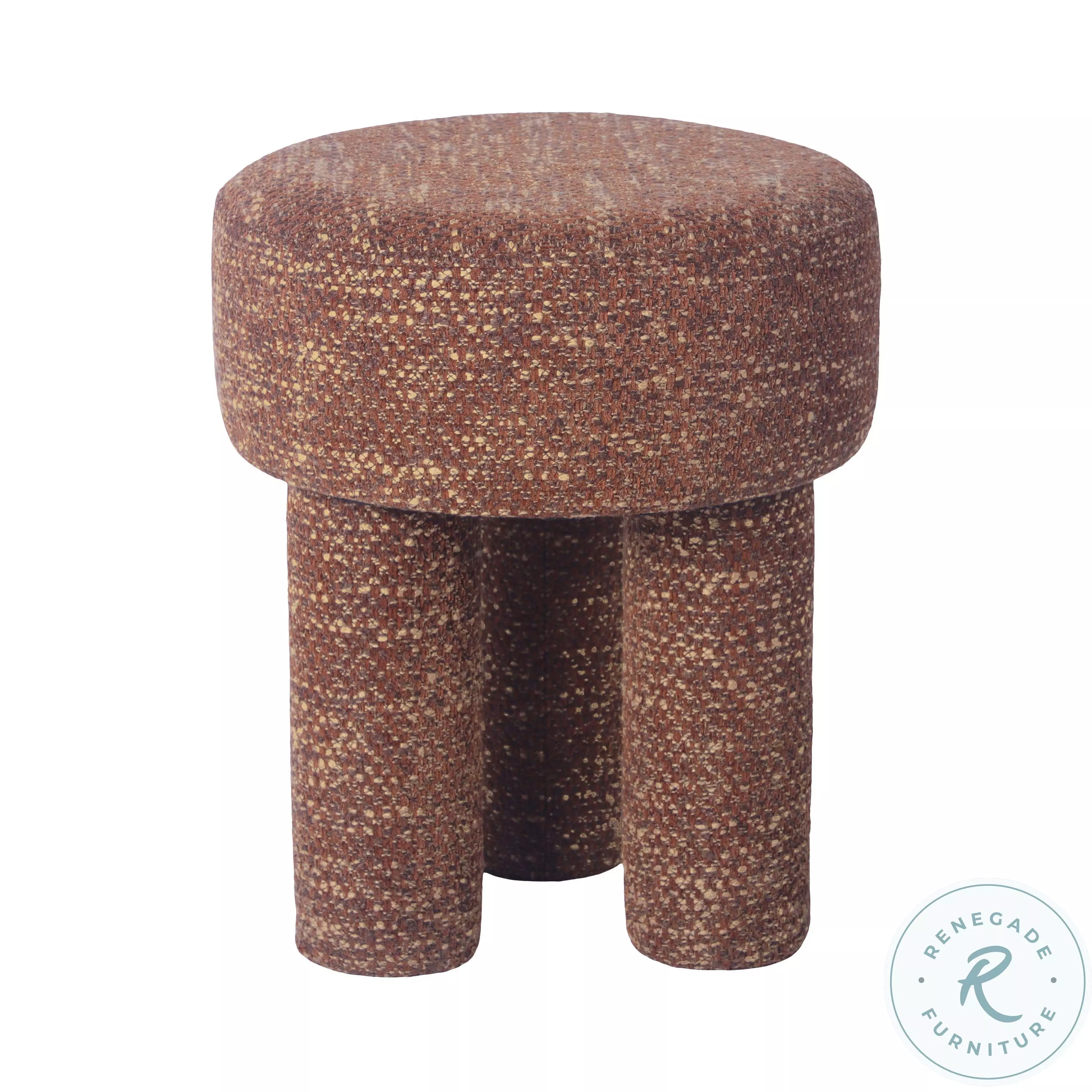Claire Sedona Brown Knubby Stool From TOV | Coleman Furniture