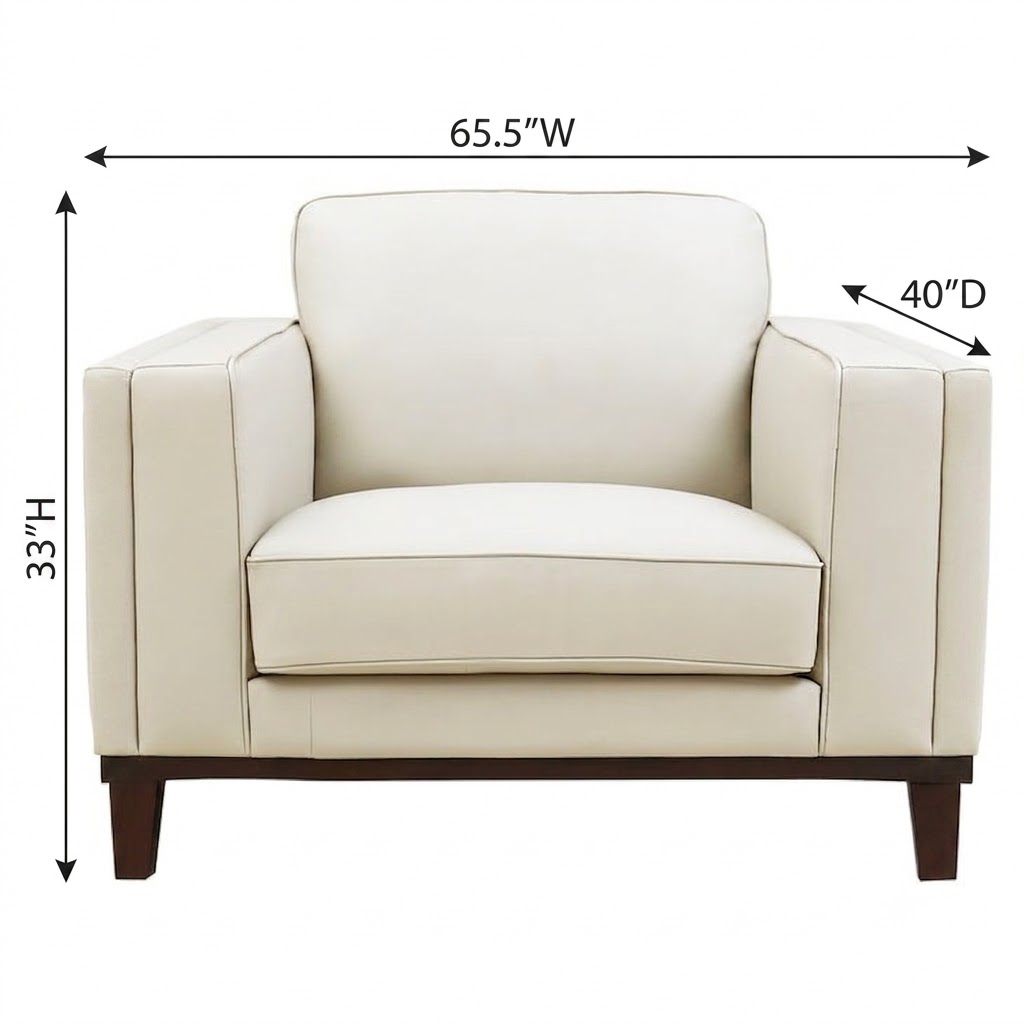 Axton Natural Leather Upholstered Accent Chair