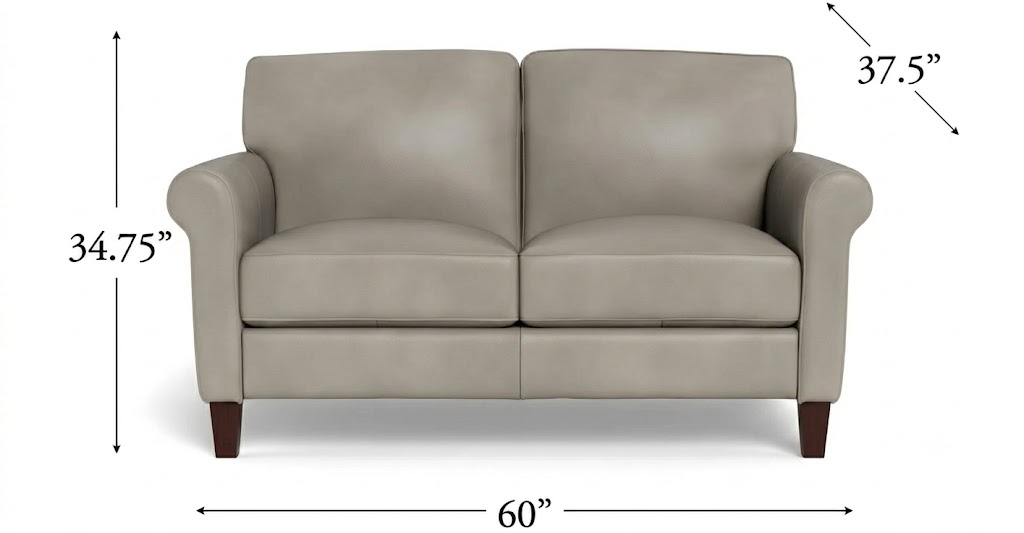 Lachlan Stone Leather 60" Loveseat