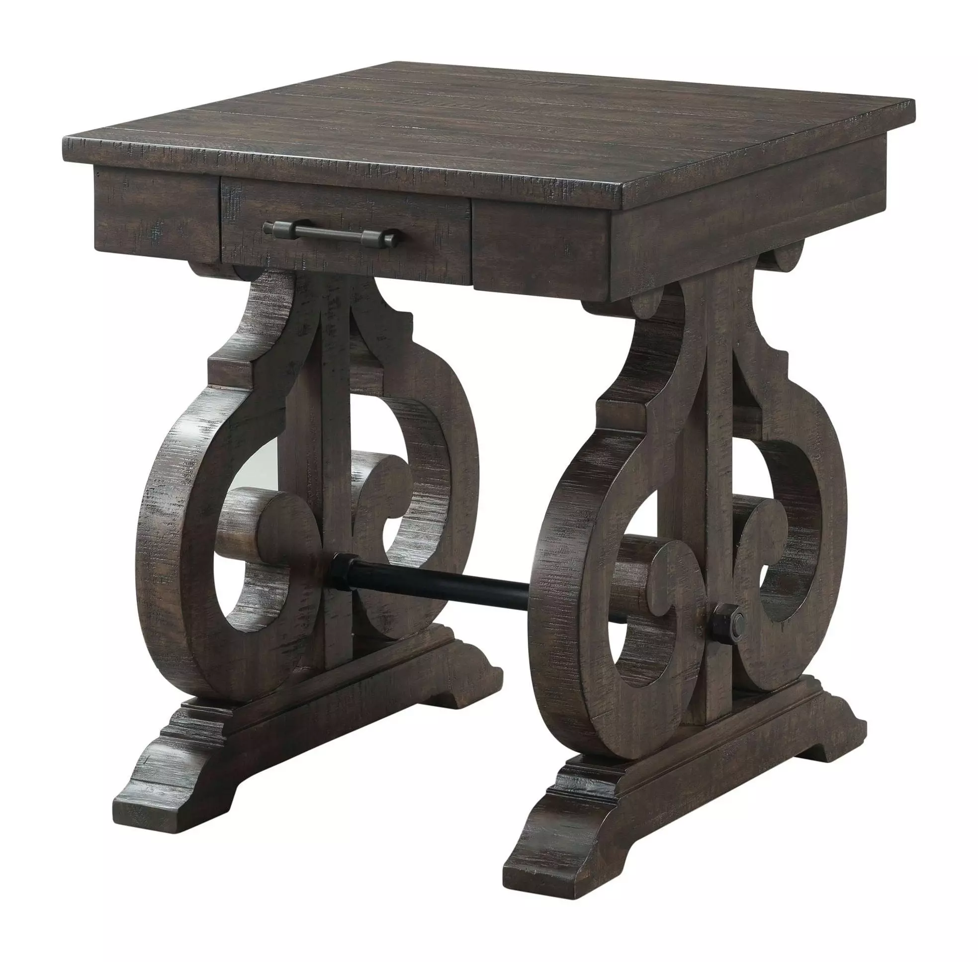 Stanford Smokey Walnut Chairside Table