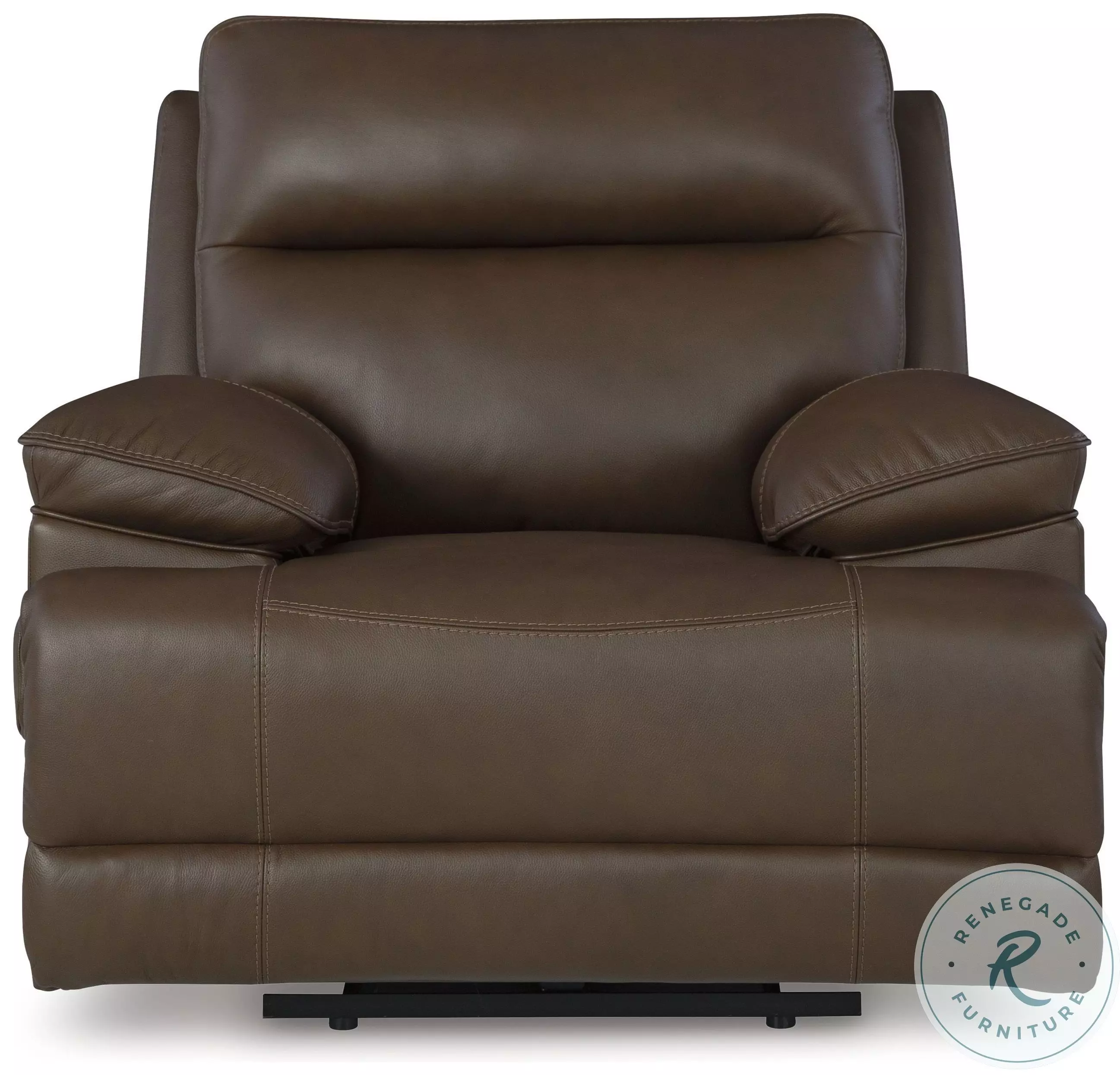 U10シニア VonRyan Tobacco Power Recliner with Adjustable Headrest From