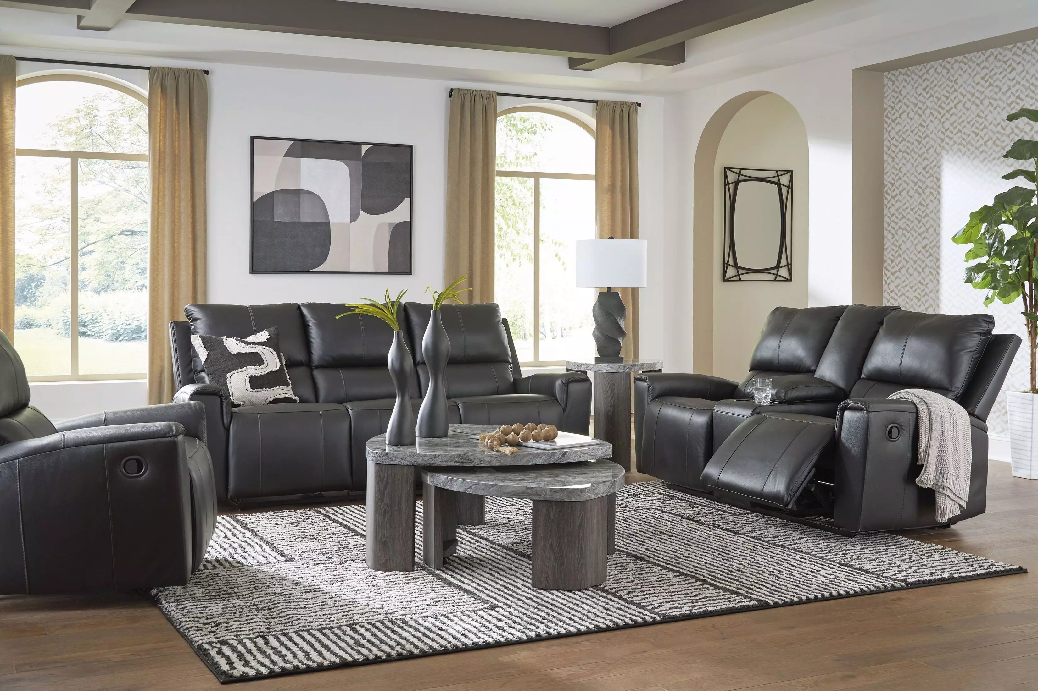 Danemere Reclining Living Room Set (Also known as Glassmere) From