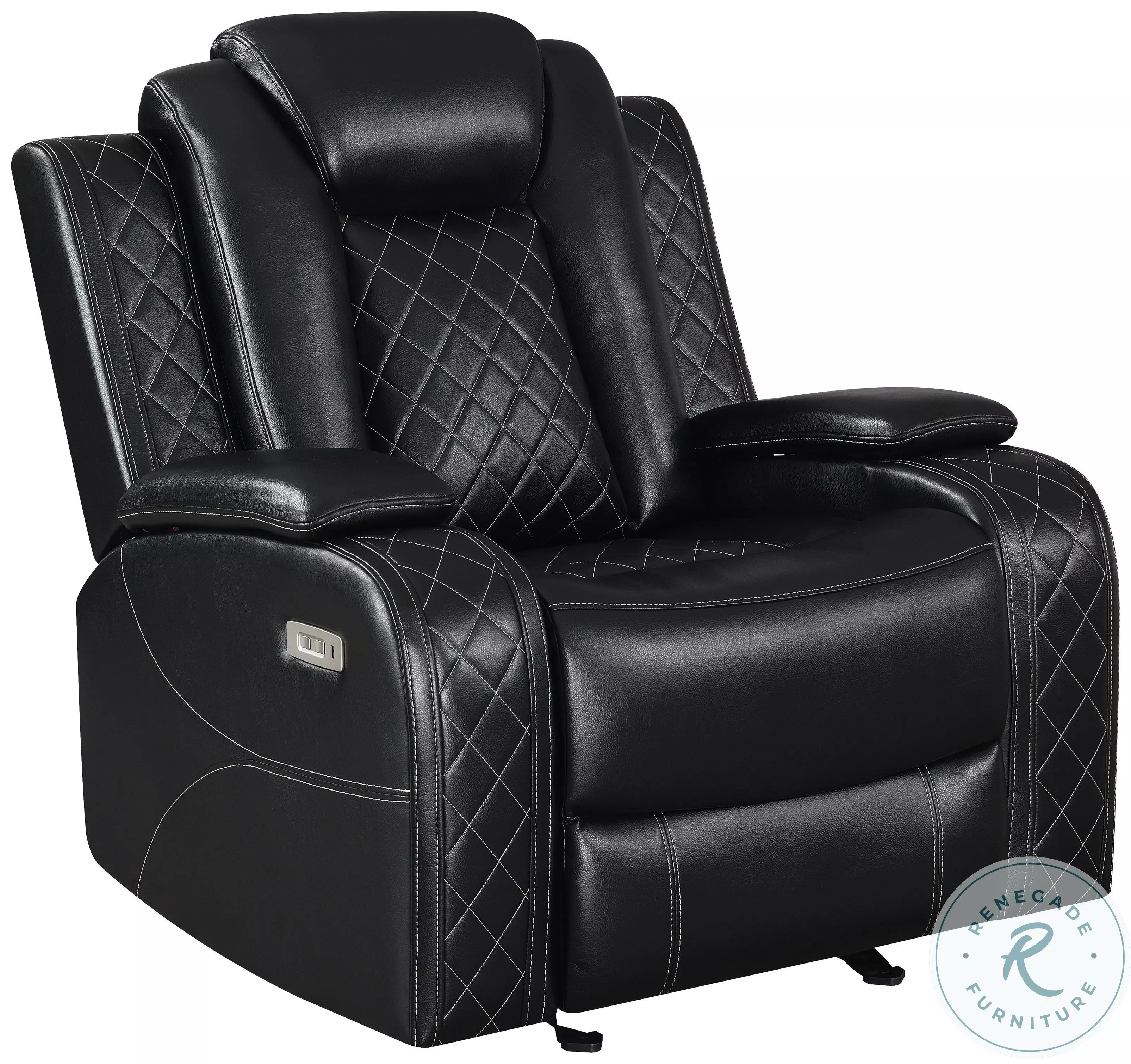 Orion II Black Power Glider Recliner From New Classic | Coleman
