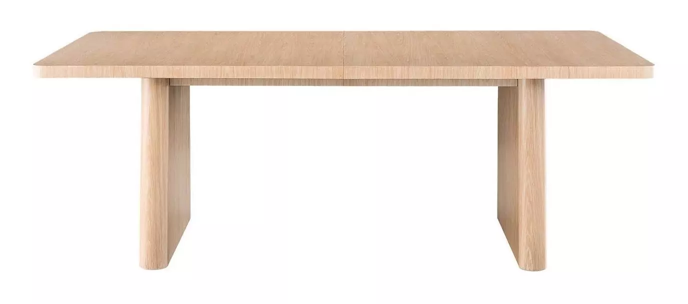 Noelle Modern Light Brown Rectangular Extendable Dining Table - 86-110"W