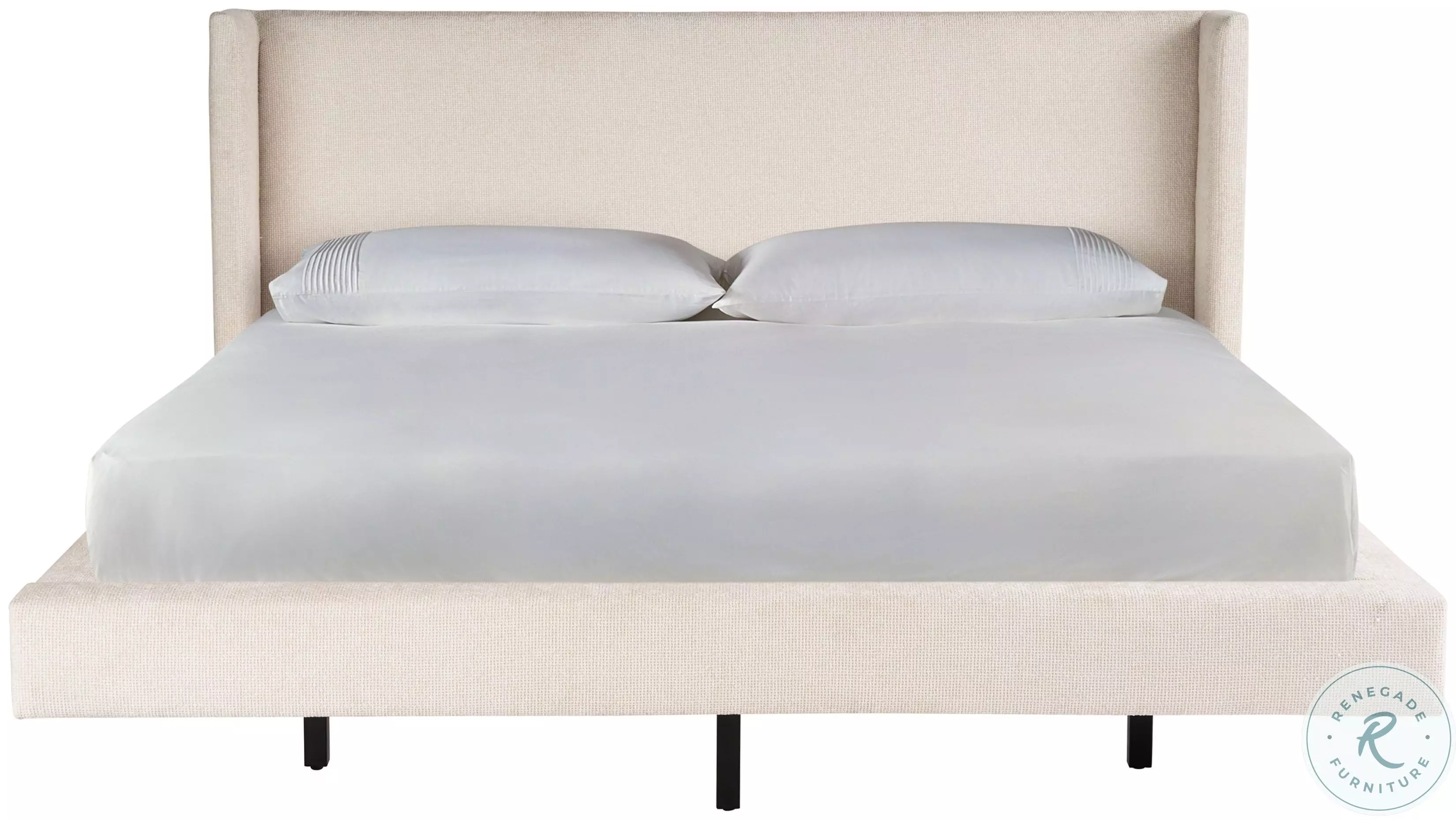 Vanilla　1025 Montclair Vanilla Upholstered Platform Bedroom Set from