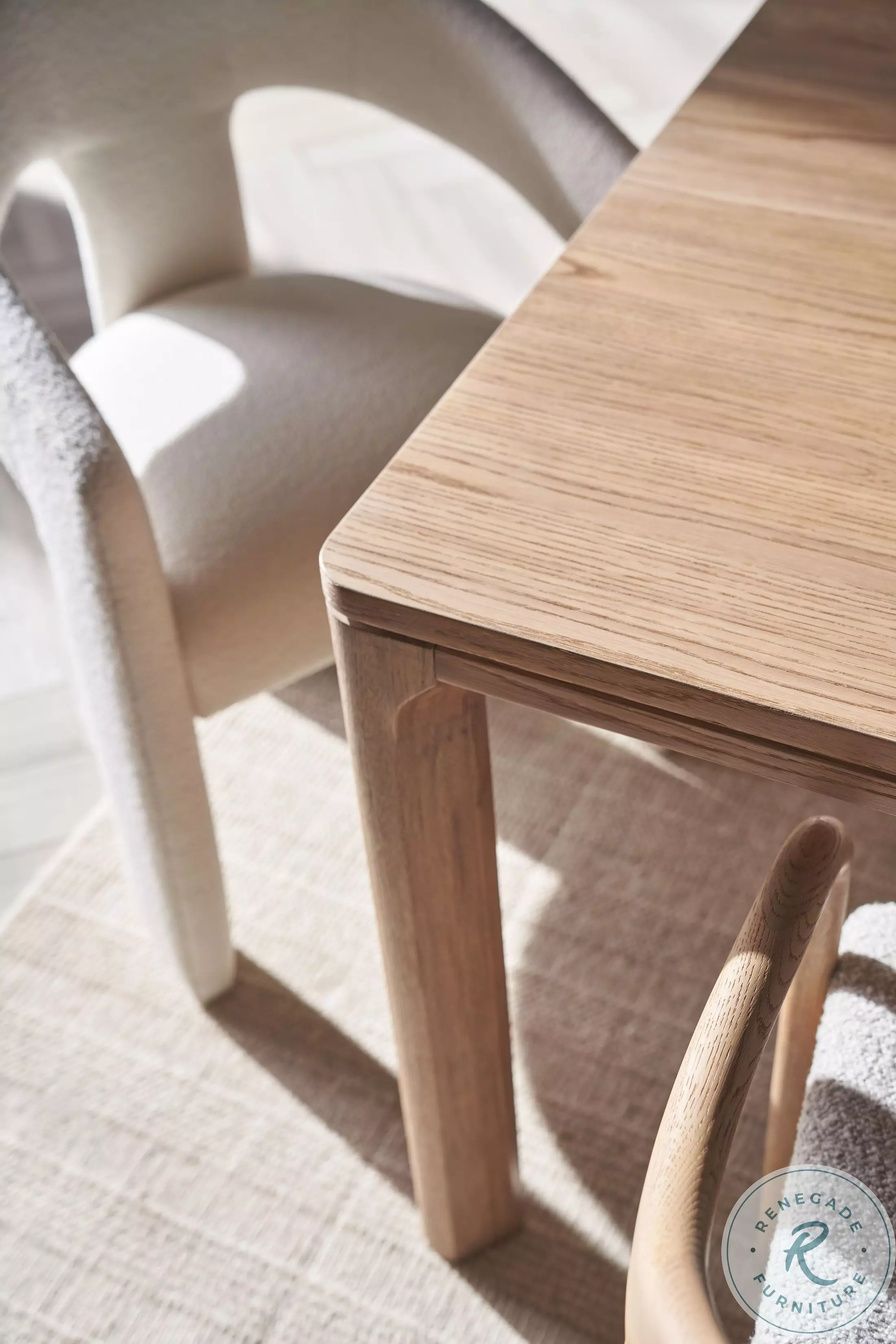 Malone Natural Oak Extendable Dining Table From Universal
