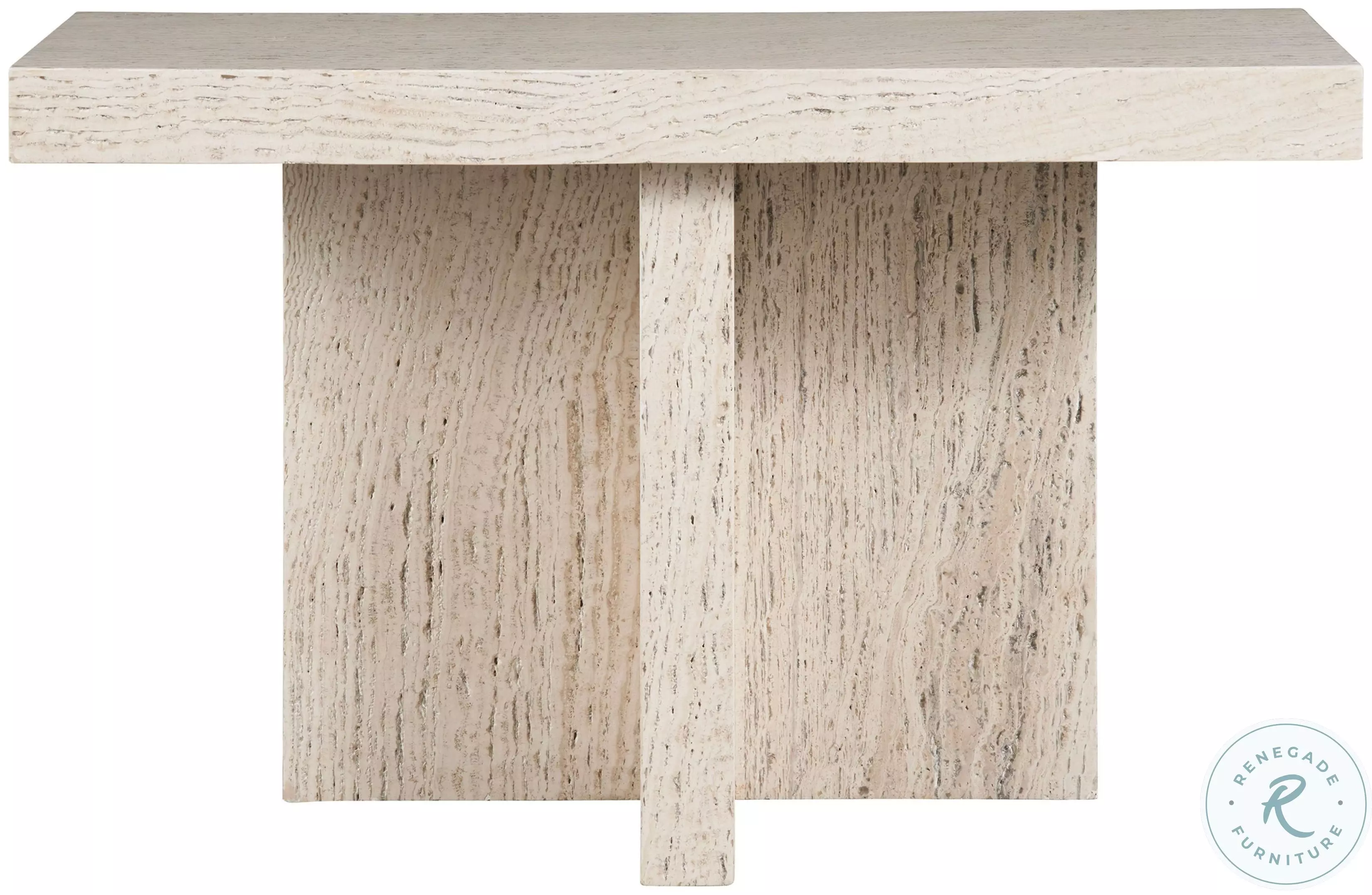 Daxton White Travertine Console Table From Universal