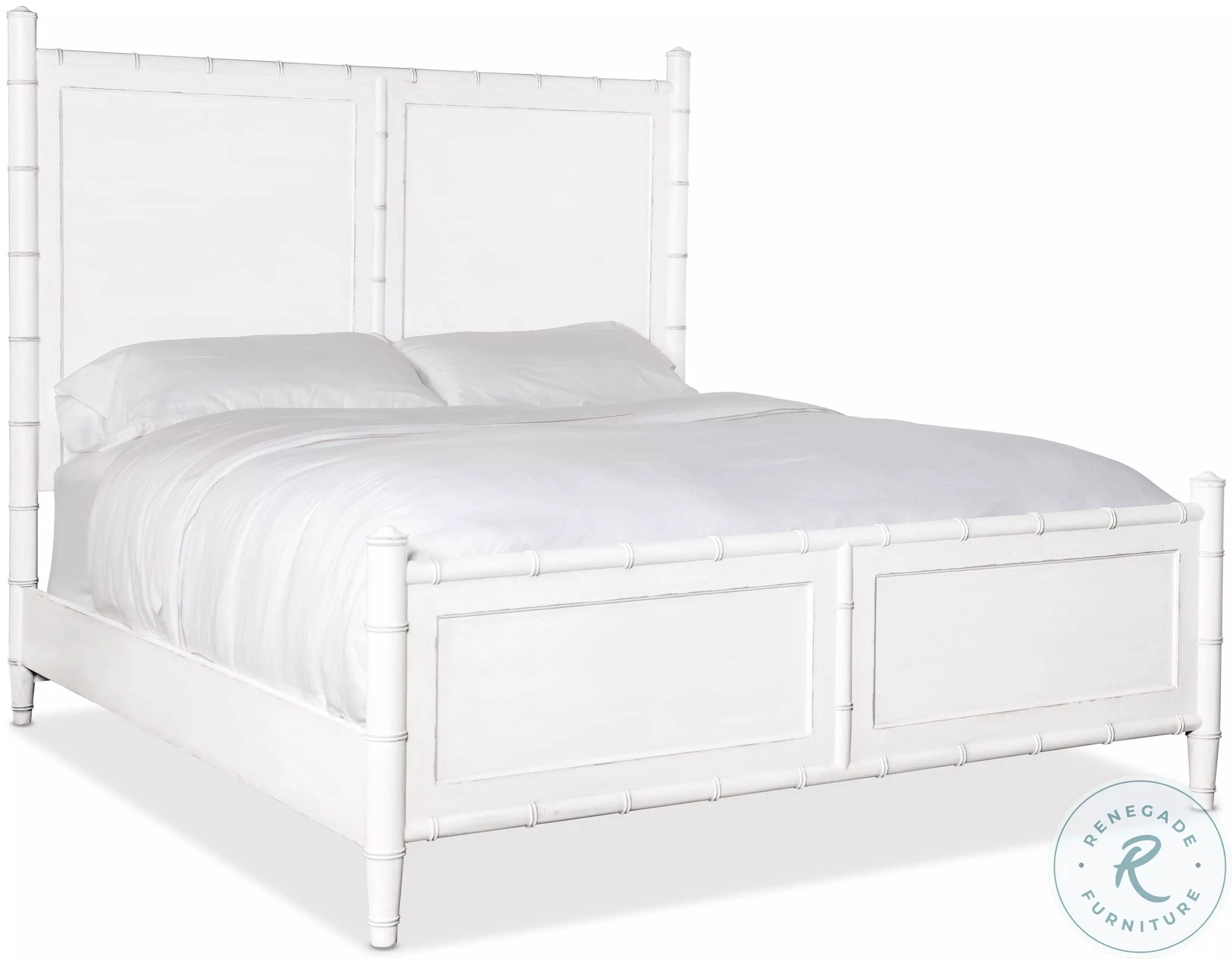 Charleston White King Panel Bed From Hooker | Coleman Furniture