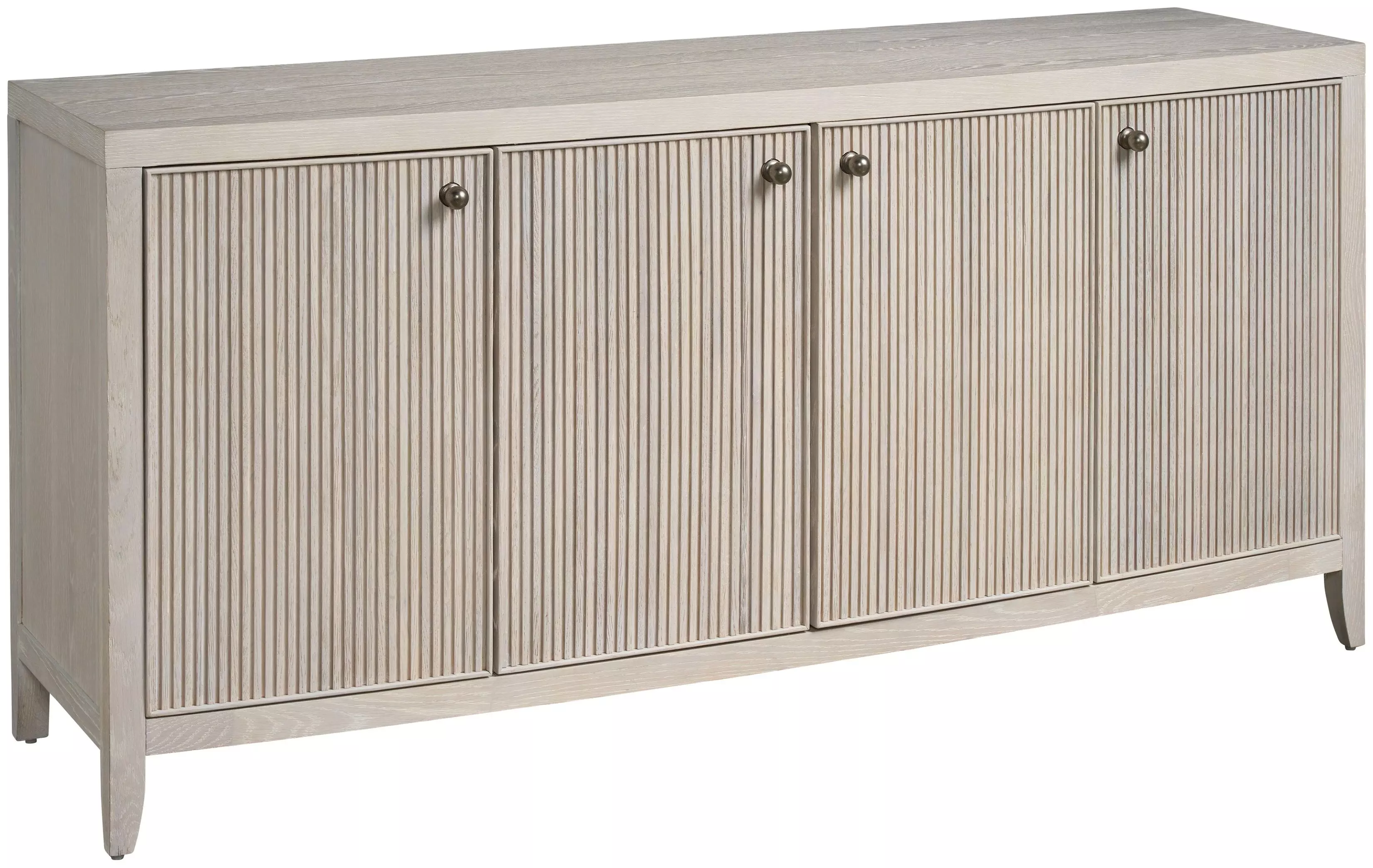 Isabella Modern Classic Fluted White Oak Credenza